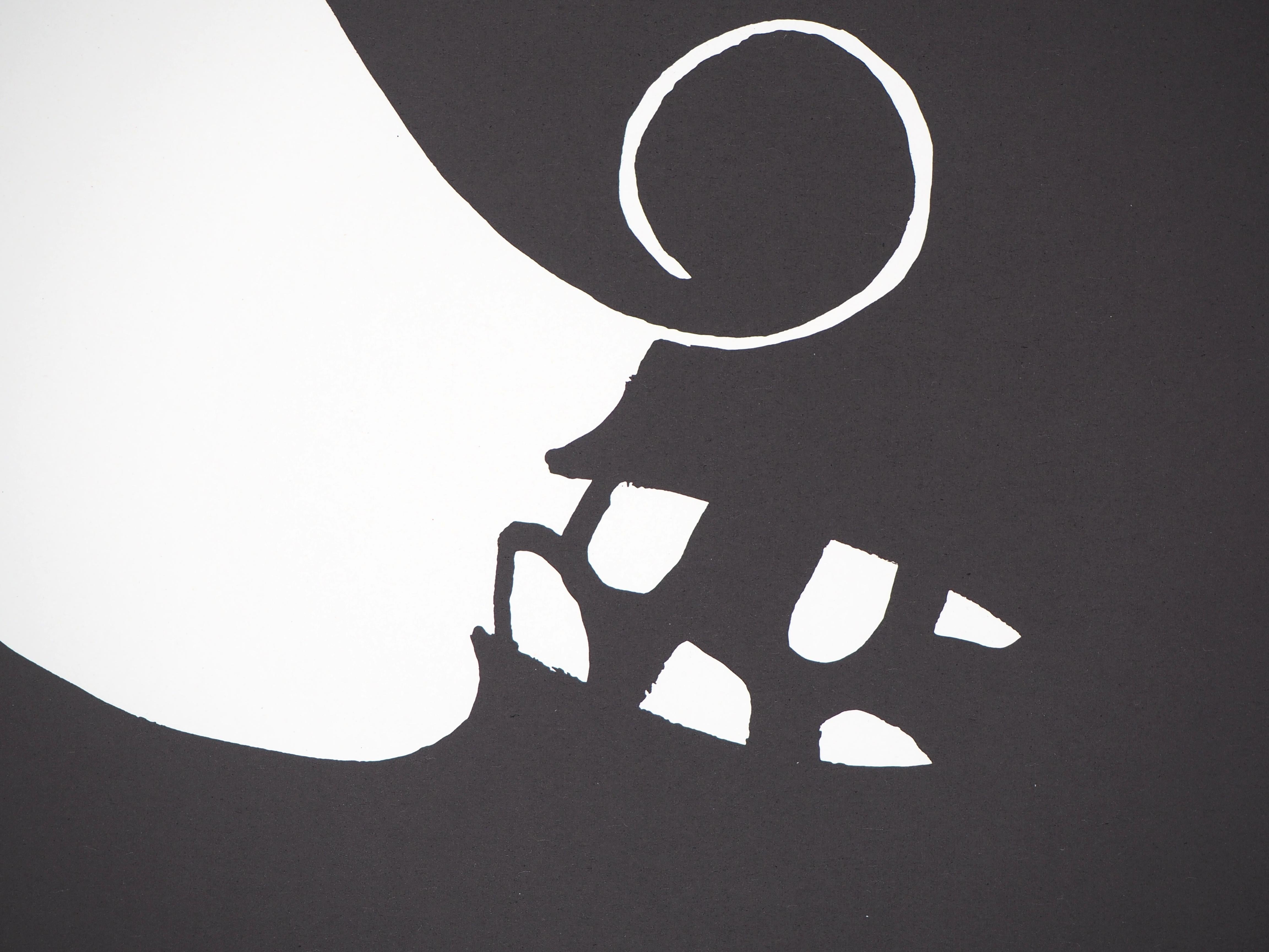 Smilling Moon - Lithograph poster - Maeght, 1974 For Sale 2