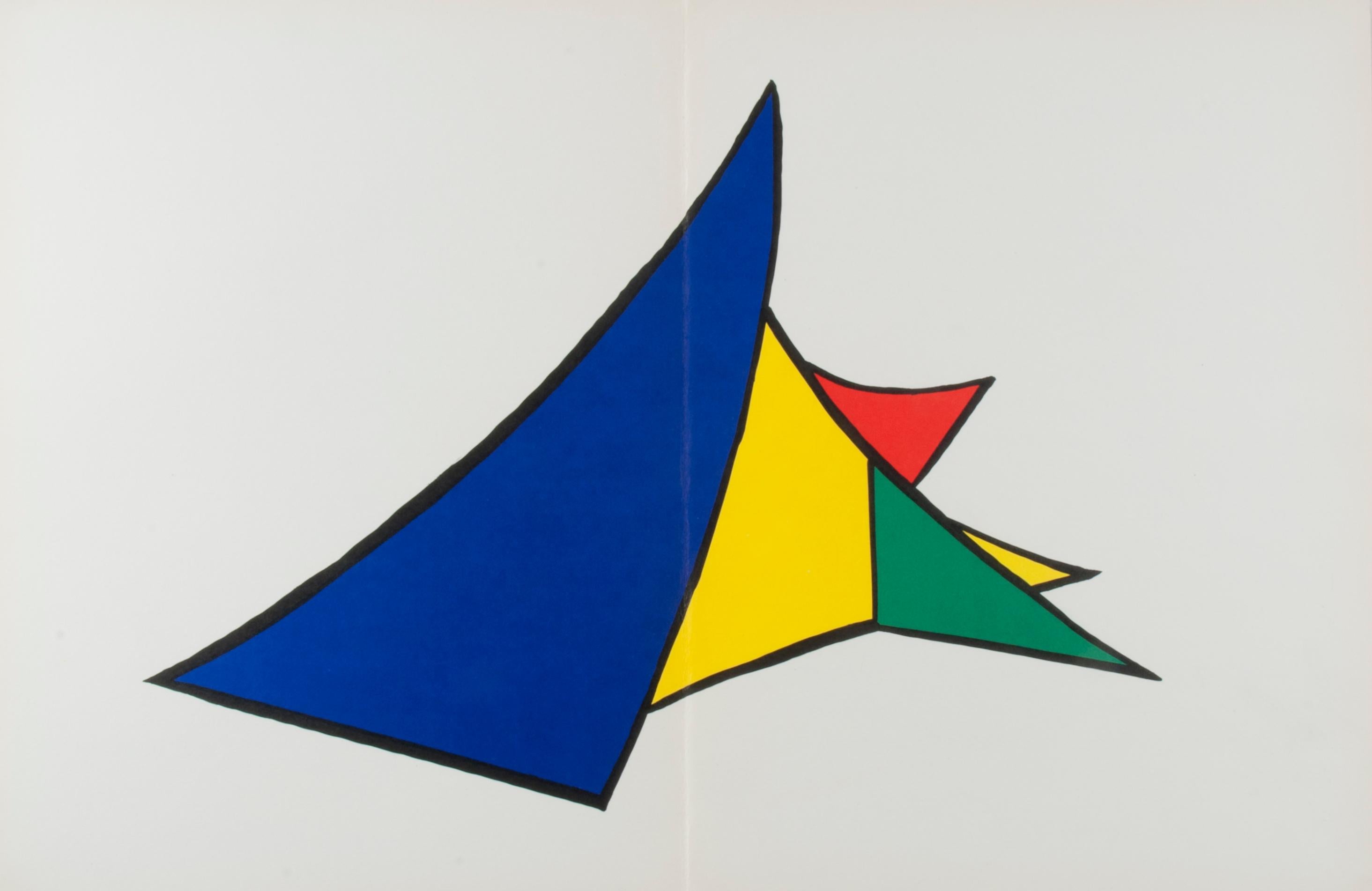Alexander Calder Abstract Print - Snow-Plough (Chasse-neige) 1963 Lithograph in colors Plate 7, from DLM 