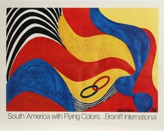 Vintage South America with Flying Colors, Poster  by Alexander Calder