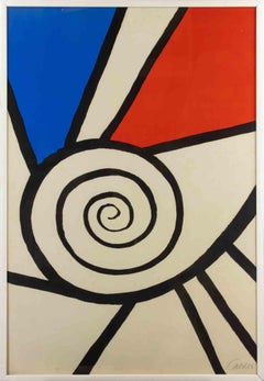 Spirale Rouge et Bleu - Litografia di A. Calder - 1969