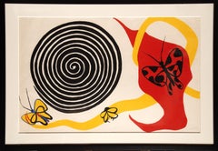 Spirale et Papillions (Butterflies and Spirals), Lithograph by Alexander Calder