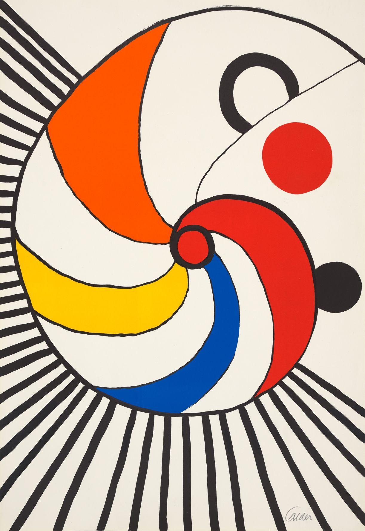 Alexander Calder Abstract Print - Spirale Multicolore