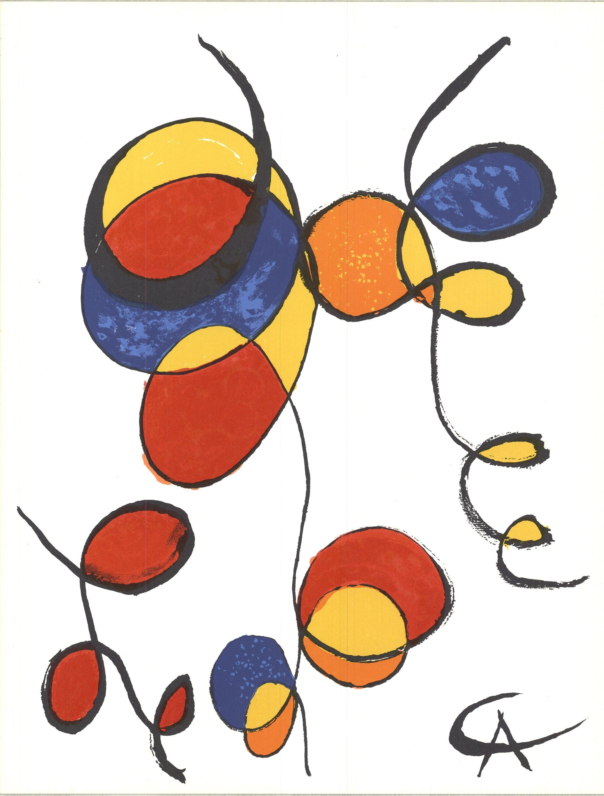 Spiralen Lithographie von Alexander Calder, Vintage 1974, ungerahmt