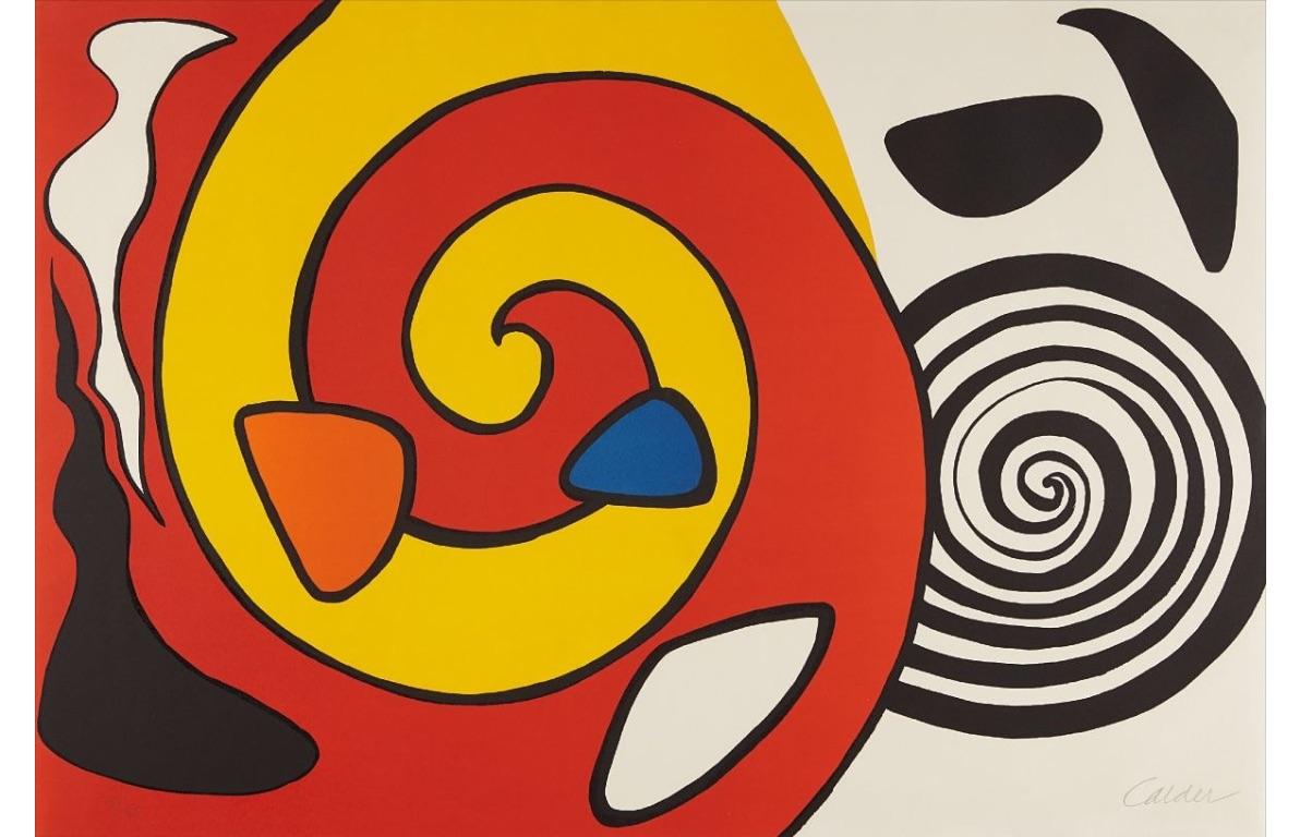 Alexander Calder Abstract Print - Spirals and Forms