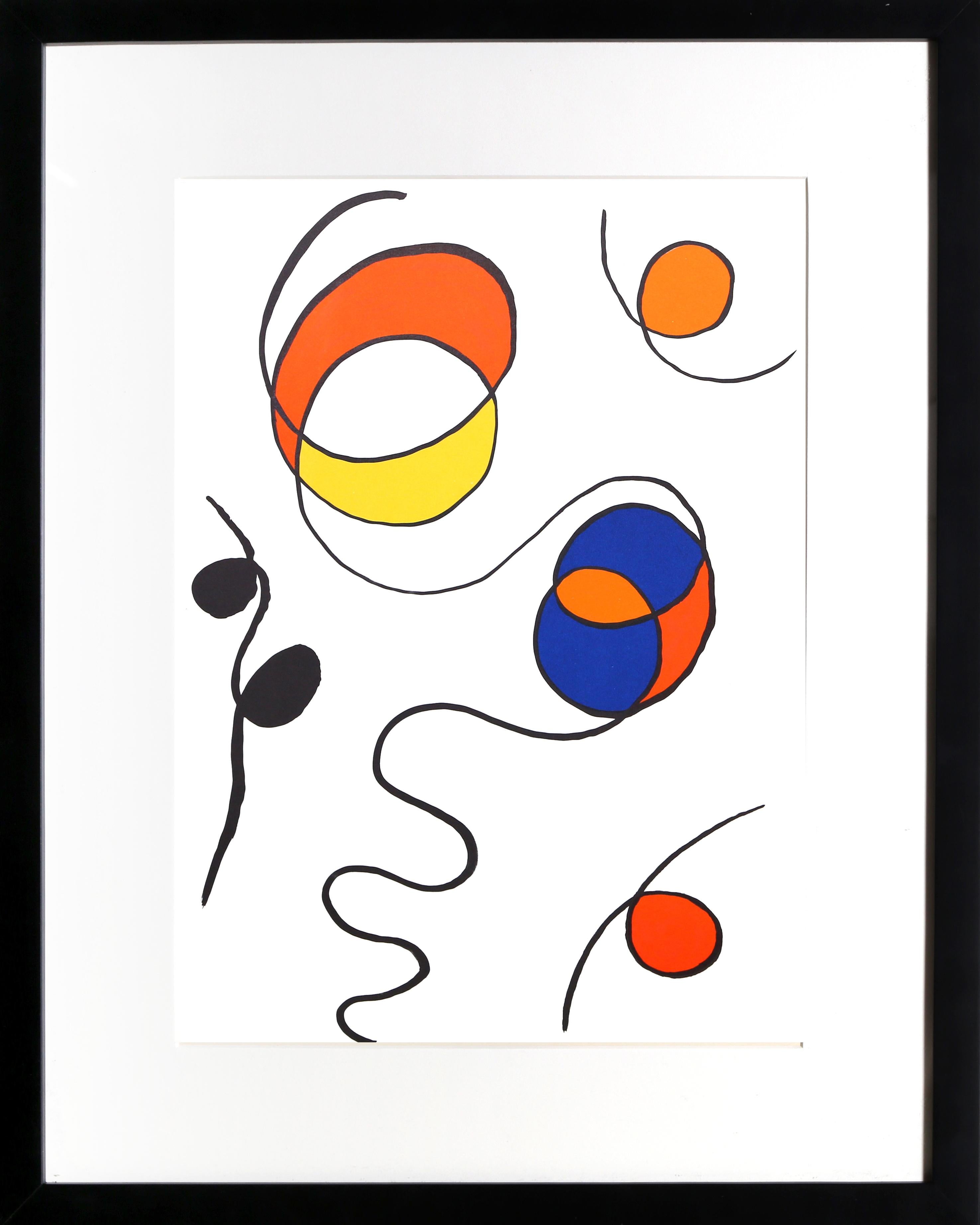 Sprials II de Derriere Le Miroir par Alexander Calder, Américain (1898-1976)
Date : 1968
Lithographie
Taille : 15 x 11 in. (38.1 x 27.94 cm)
Imprimeur : Maeght, Paris
Éditeur : Maeght Editeur, Paris