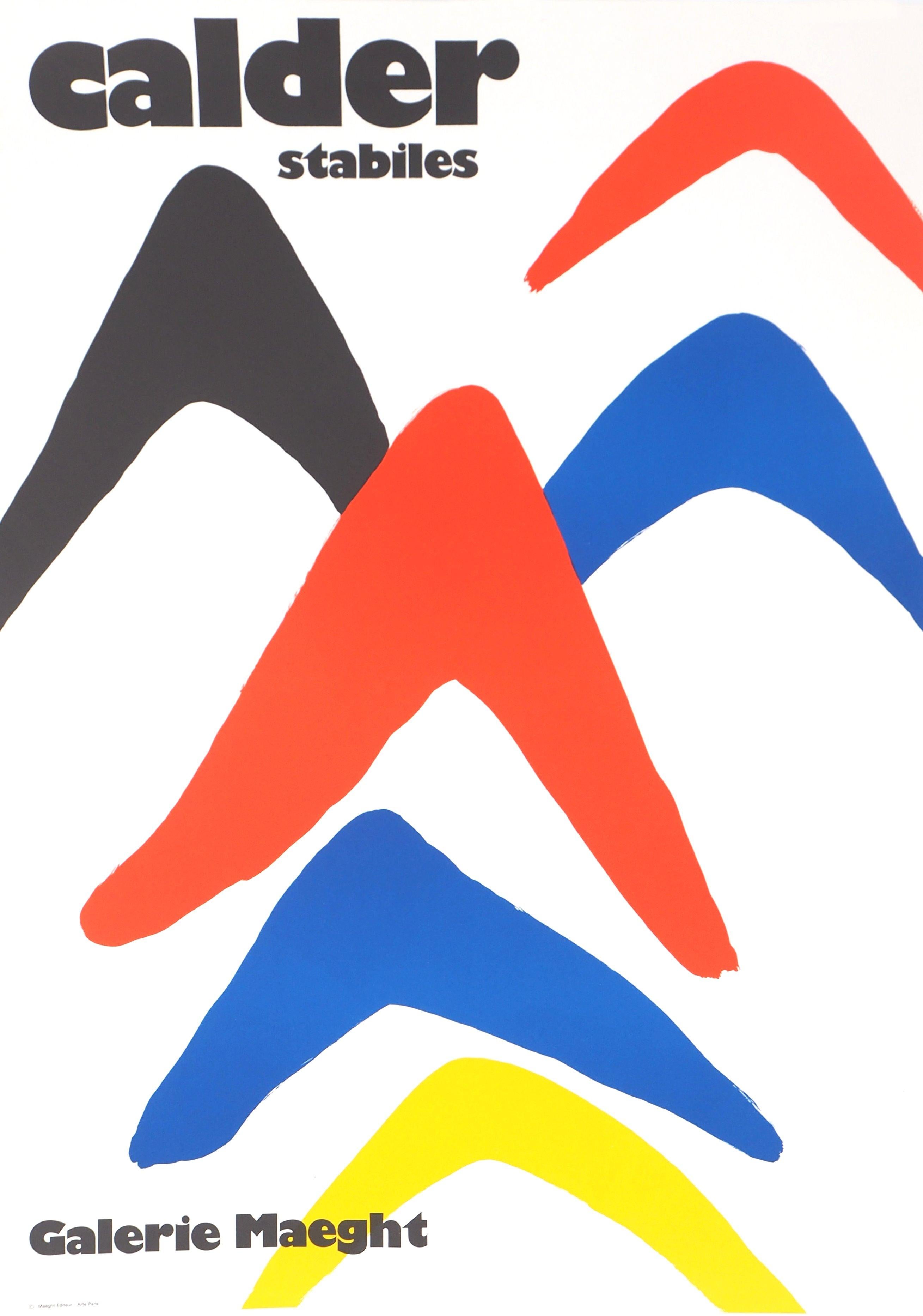 Alexander Calder Abstract Print – Stabiles – Lithographieplakat ( Maeght)