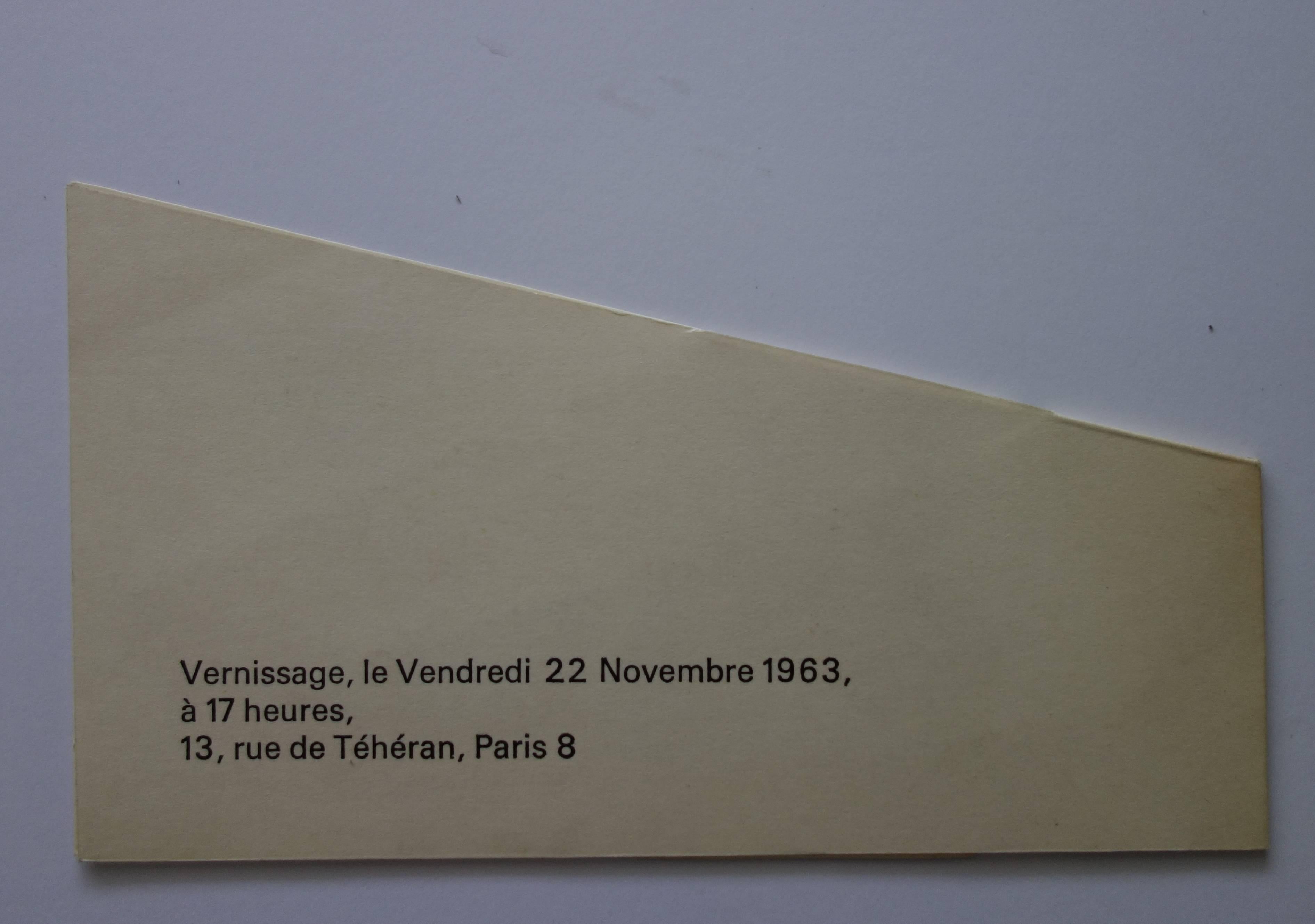 Alexander CALDER
Stabiles 

Original lithographic pop-up card 
Plate signed 
Edited by Maeght in 1963 : Very rare invitation card for the Vernissage
Open size : 15 x 33 cm (c. 6 x 13