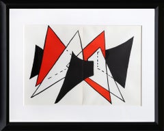 Vintage Stabiles Study from Derrier le Miroir, Abstract Lithograph by Alexander Calder