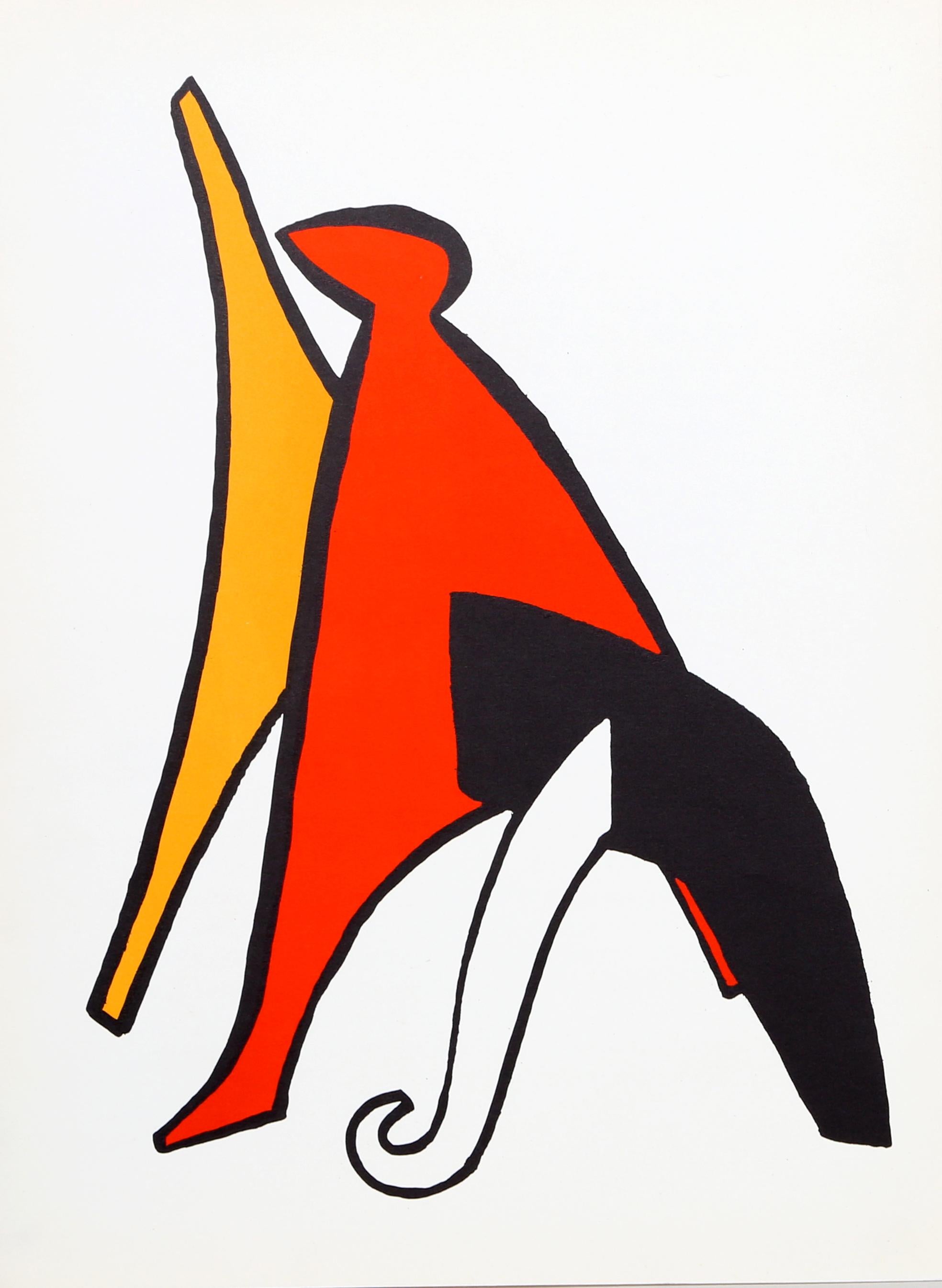 Artist: Alexander Calder, American (1898 - 1976)
Title: Stabiles VI from Derriere Le Miroir
Year: 1963 
Medium: Lithograph
Image Size: 14.5 x 10.5 inches 
Size: 15 x 11 in. (38.1 x 27.94 cm)
Frame Size: 23 x 19 inches 

Printed and Published by