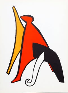 Stabiles from Derrier le Miroir, Abstract Lithograph by Alexander Calder