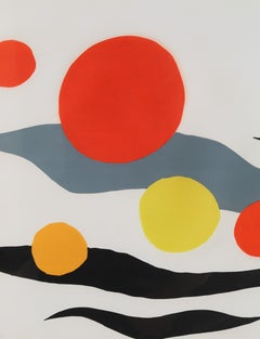 Sole e pianeti, litografia incorniciata di Alexander Calder