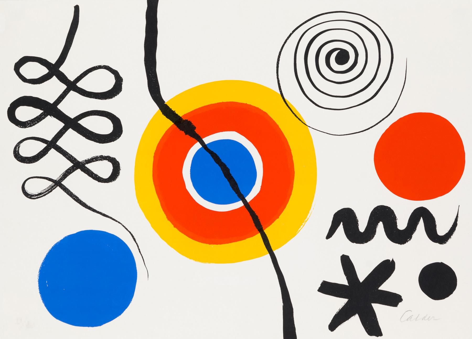 Alexander Calder Abstract Print - Sun and Spiral