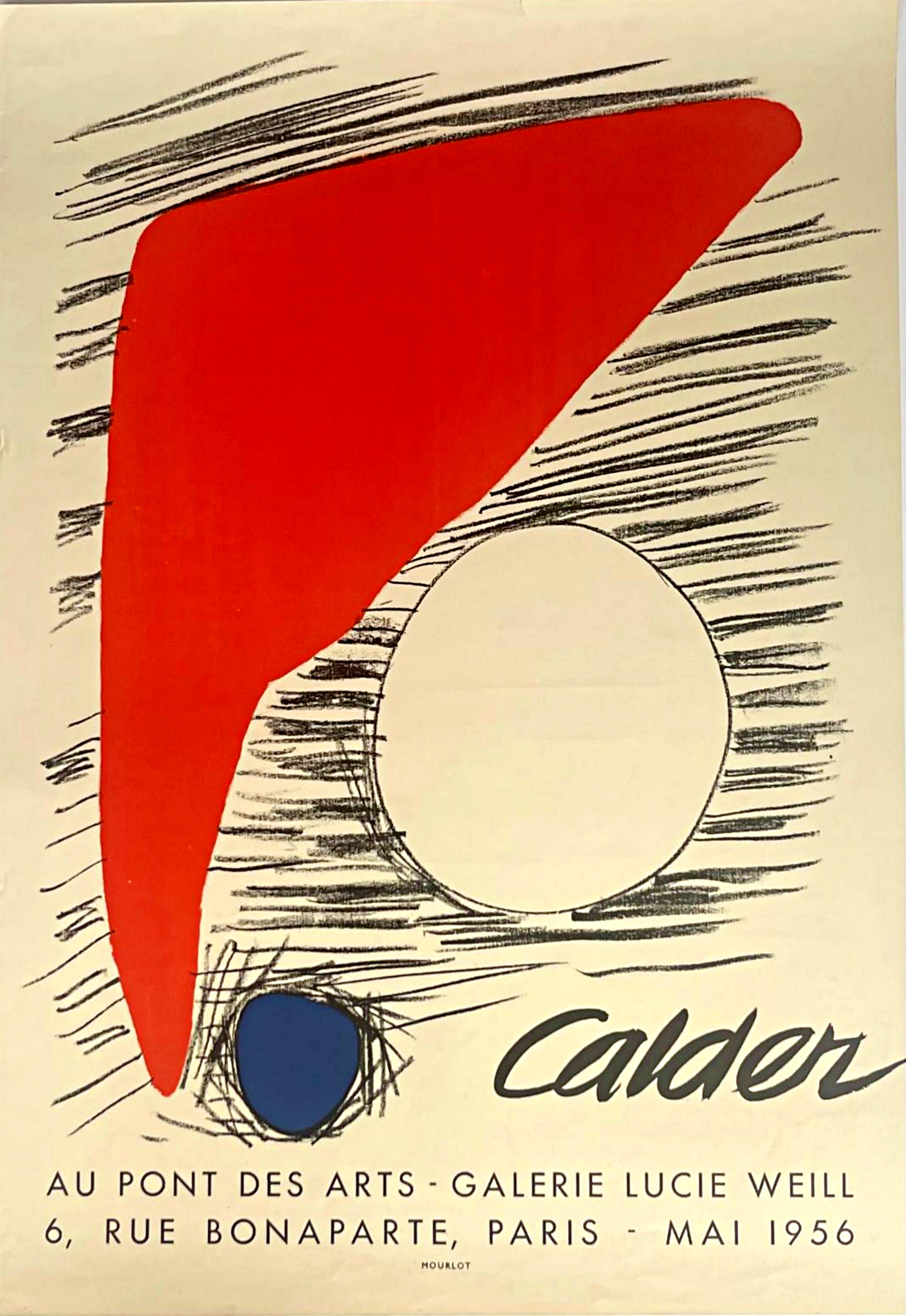 Sun-Moon-Universe Rare vintage mid century 1950s French poster published Mourlot