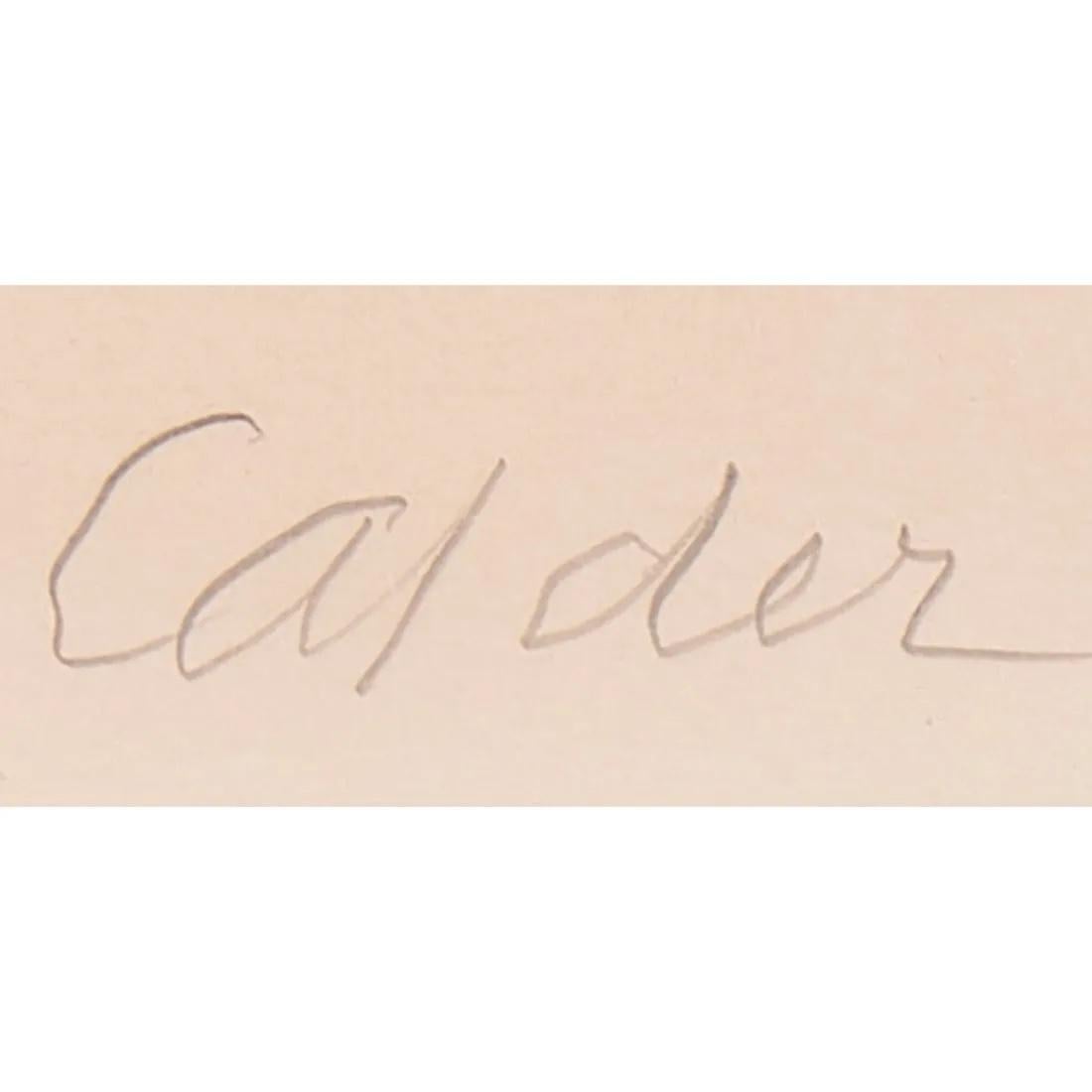 Alexander Calder (1898-1976, American )
The Black Line
1967
Lithograph
22 1/2 x 30 1/8 in.
Edition of 60
Pencil signed and numbered

Alexander Calder (July 22, 1898 – November 11, 1976) was an American sculptor known both for his innovative mobiles