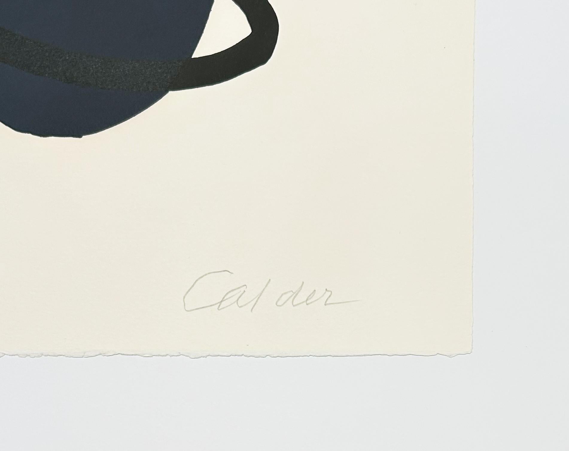 The Black Line - Abstract Print by Alexander Calder