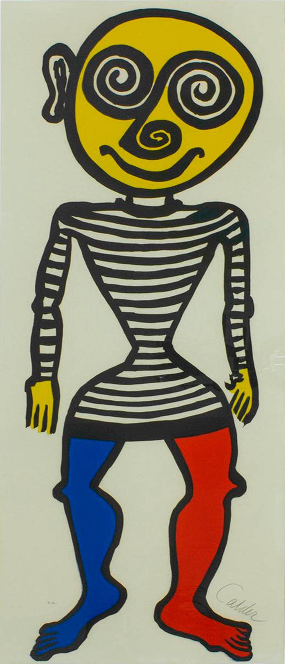 Alexander Calder Figurative Print - The Puppet Man, 1960. E. A