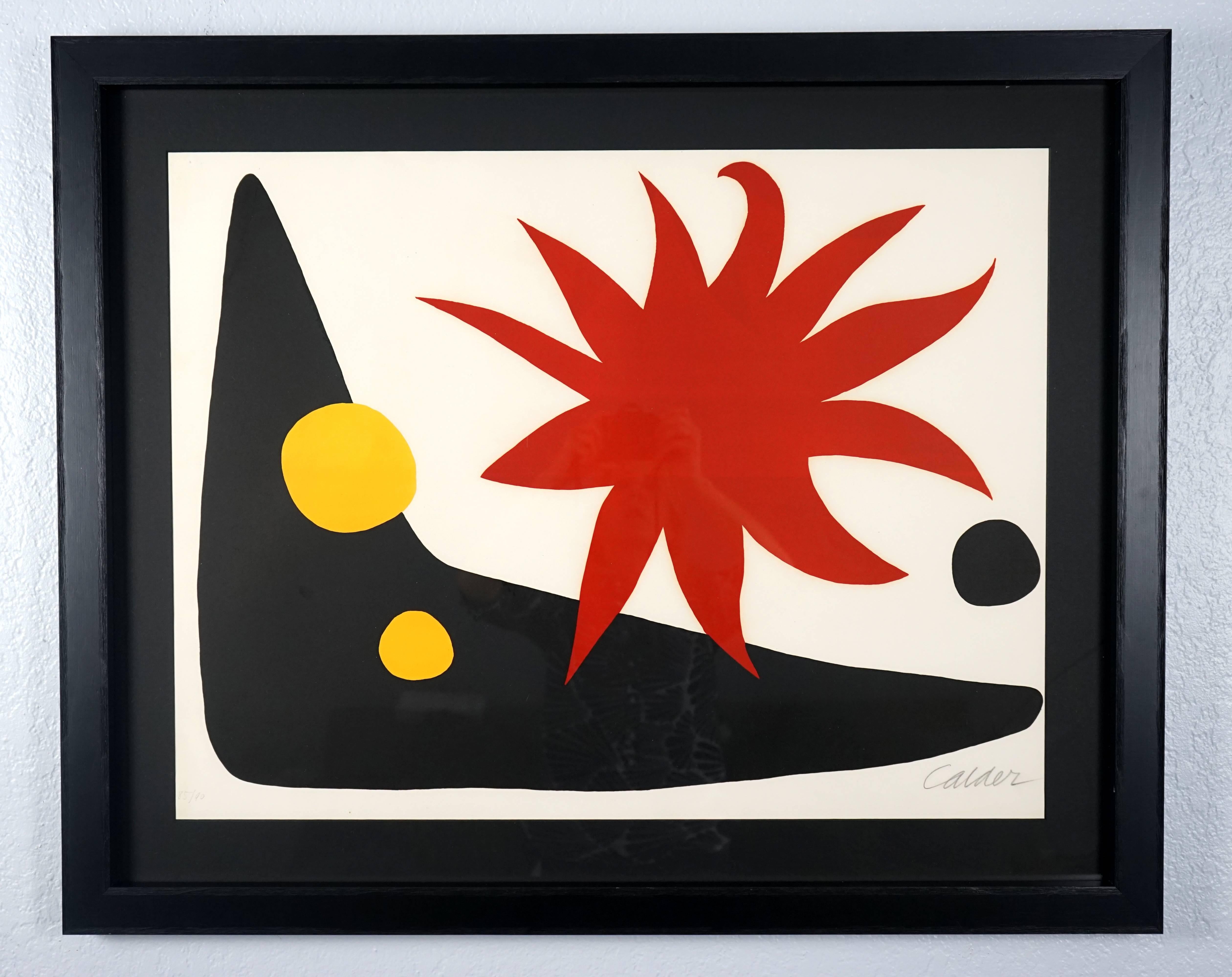 The Red Sun (Le soleil rouge) - Print by Alexander Calder