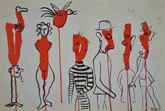 Totem and Flower - Vintage Lithograph by Alexander Calder - 1966