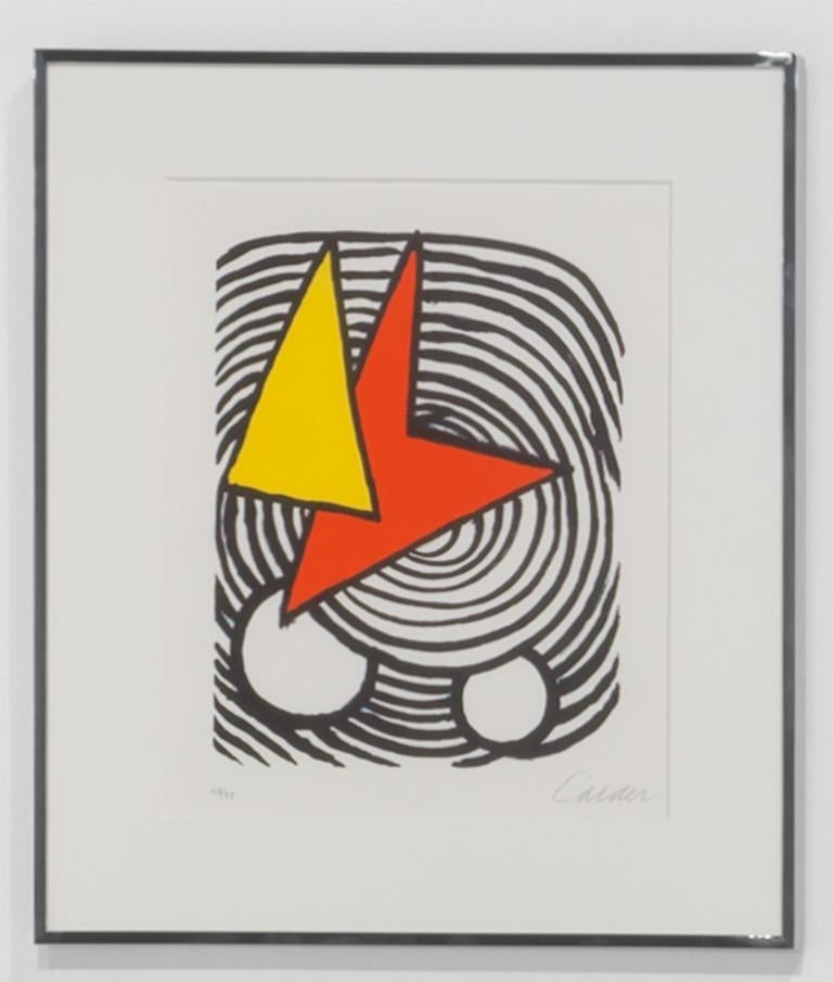 Triangle et Quadrilatère - Print by Alexander Calder