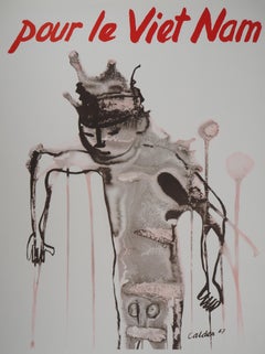 Homenaje a las víctimas (Viet Nam) - Litografía, 1967