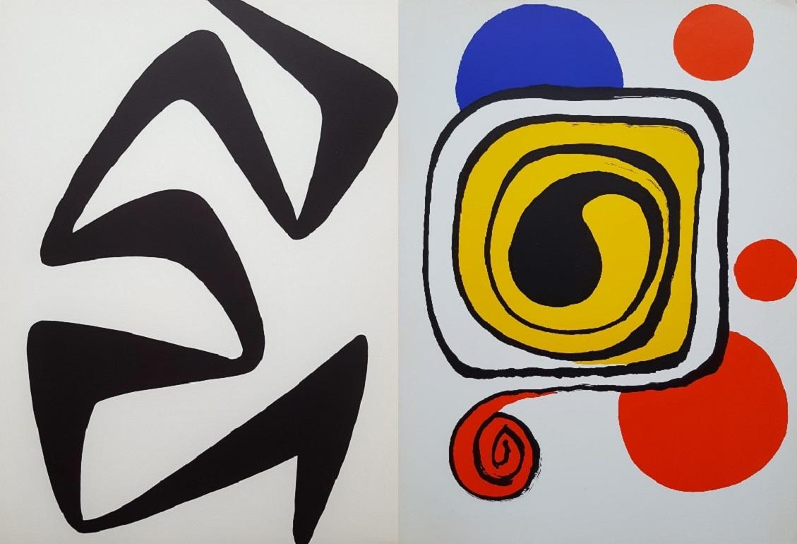 Alexander Calder Abstract Print - Two Original Lithographs from DLM
