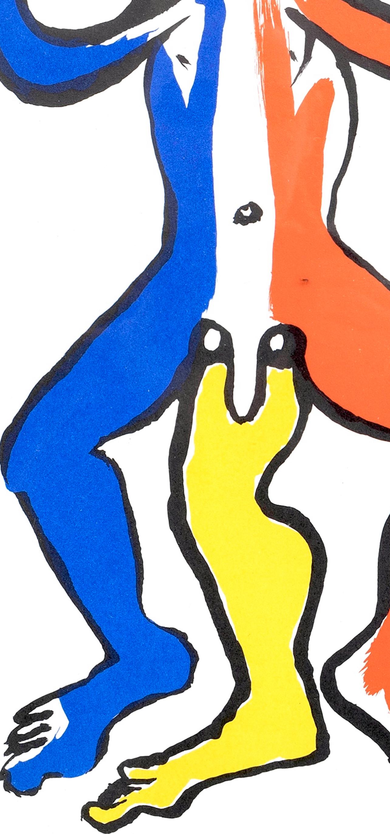 Ein Patriot, der außerhalb des Dorfes lebt (Surrealismus), Print, von Alexander Calder