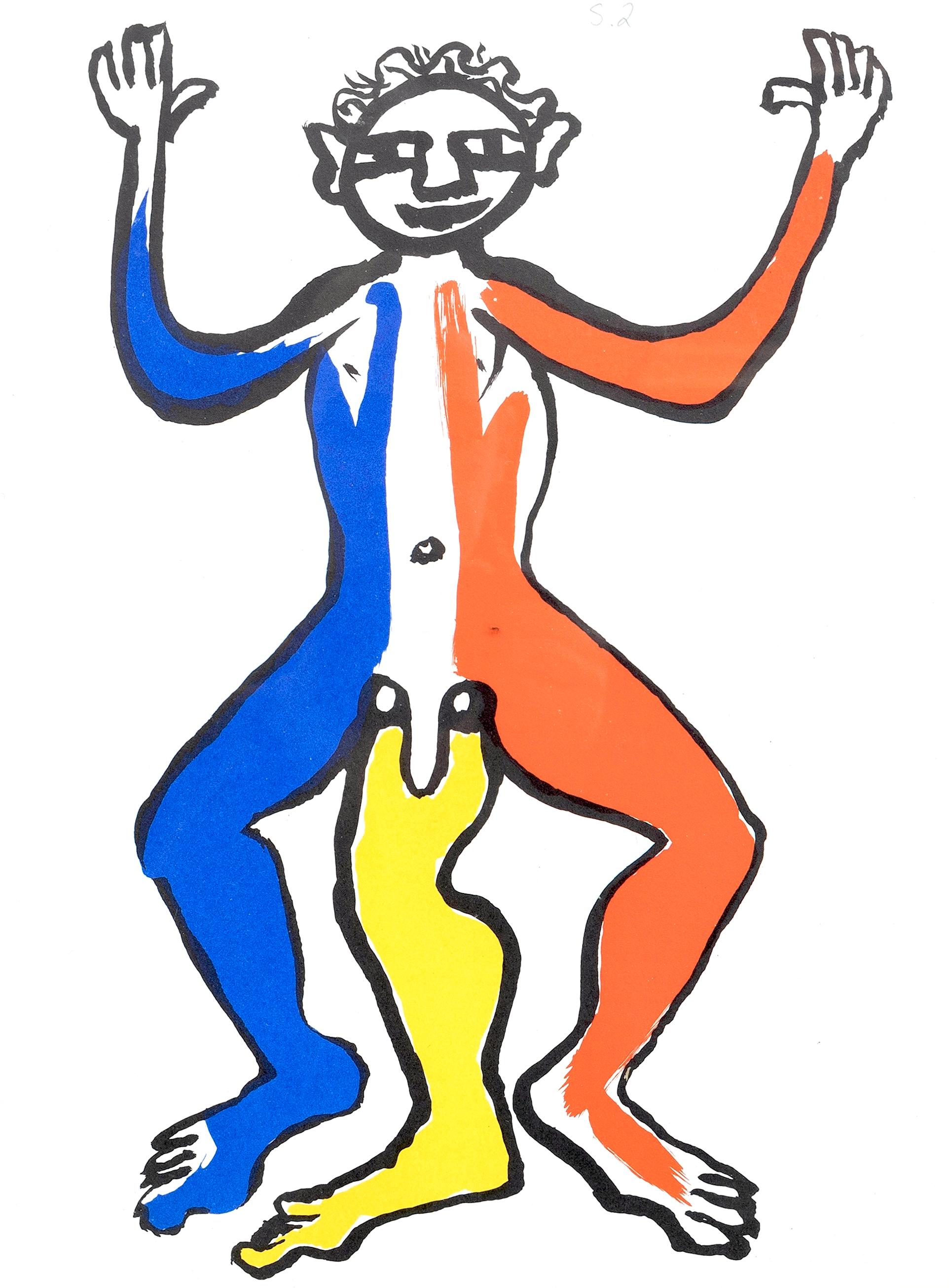 Alexander Calder Abstract Print – Ein Patriot, der außerhalb des Dorfes lebt