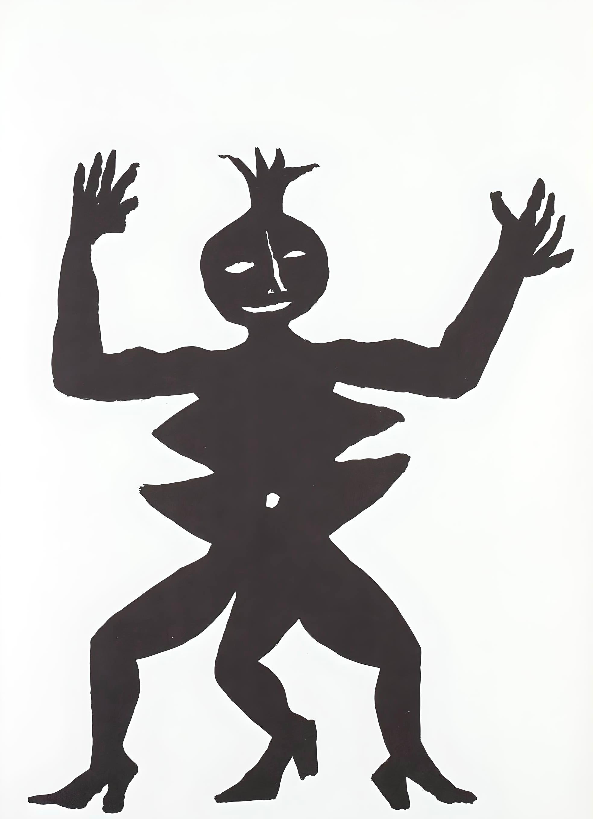 Un patriote et Mama Citron, Derrière le miroir - Surrealist Print by Alexander Calder