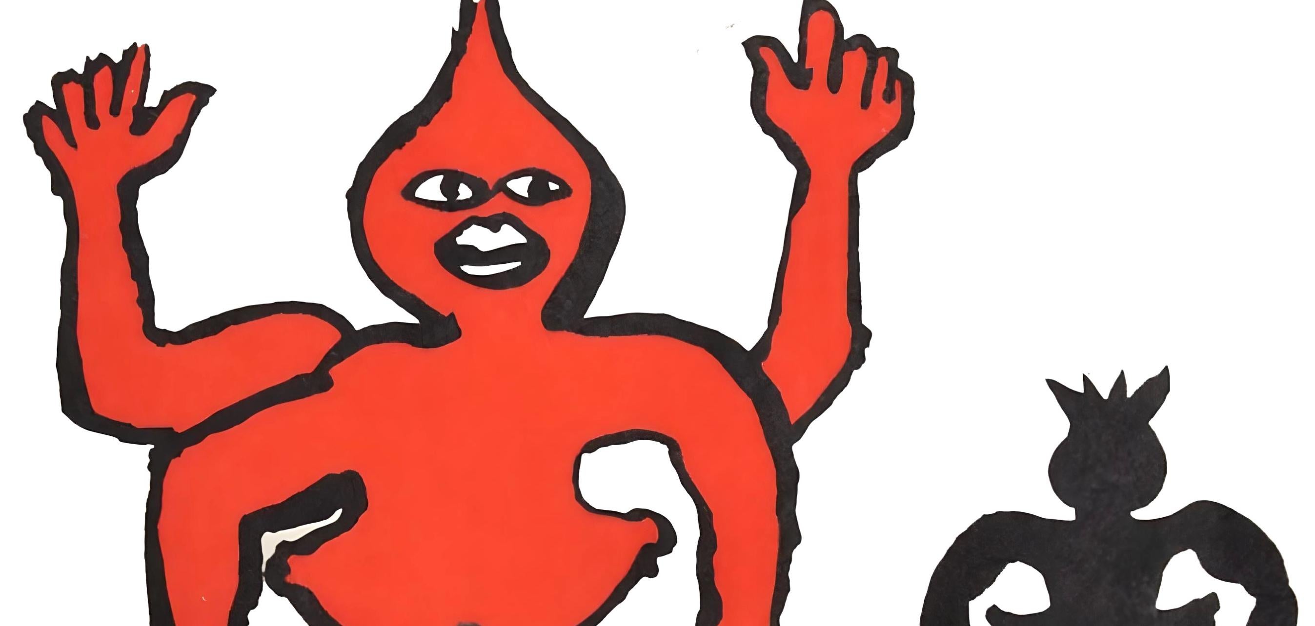Une famille de là-bas II, Derrière le miroir – Print von Alexander Calder