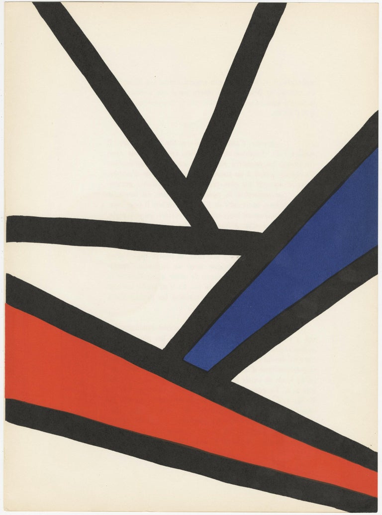 Download Alexander Calder - Untitled (black, red and blue abstract lines) For Sale at 1stDibs
