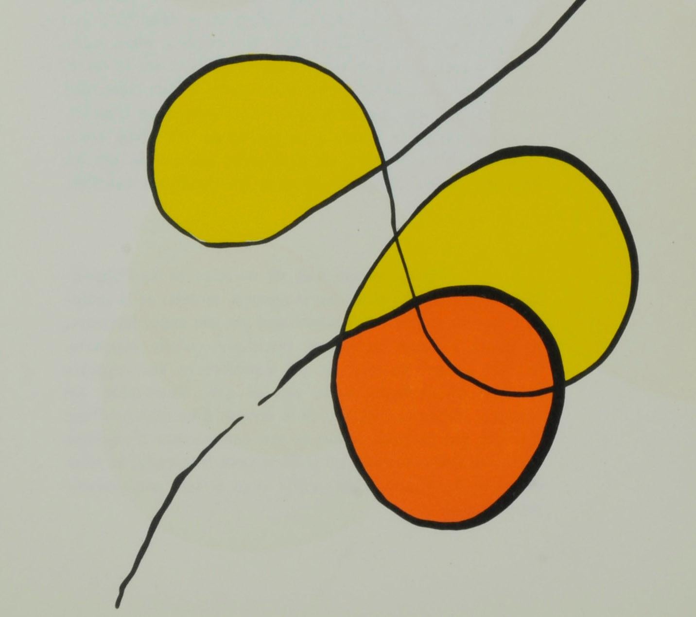 Untitled Double Page Illustration for DLM - Beige Abstract Print by Alexander Calder