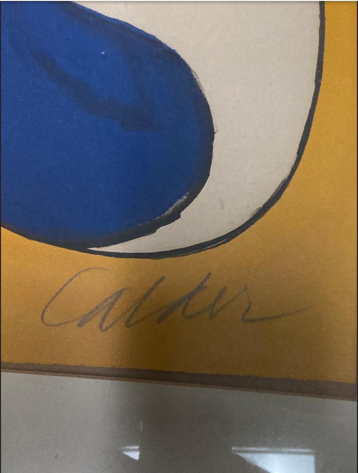 ALEXANDER CALDER LITOGRAFÍA ABSTRACTA MODERNA Años 60 Firmada y numerada. En buen estado para su edad . Algunos pequeños desgastes en el marco, así como en el cristal. Medidas 38x30