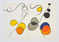 Alexander Calder Lithograph Print, Abstract Style, 1968, Derriere le Miroir #173