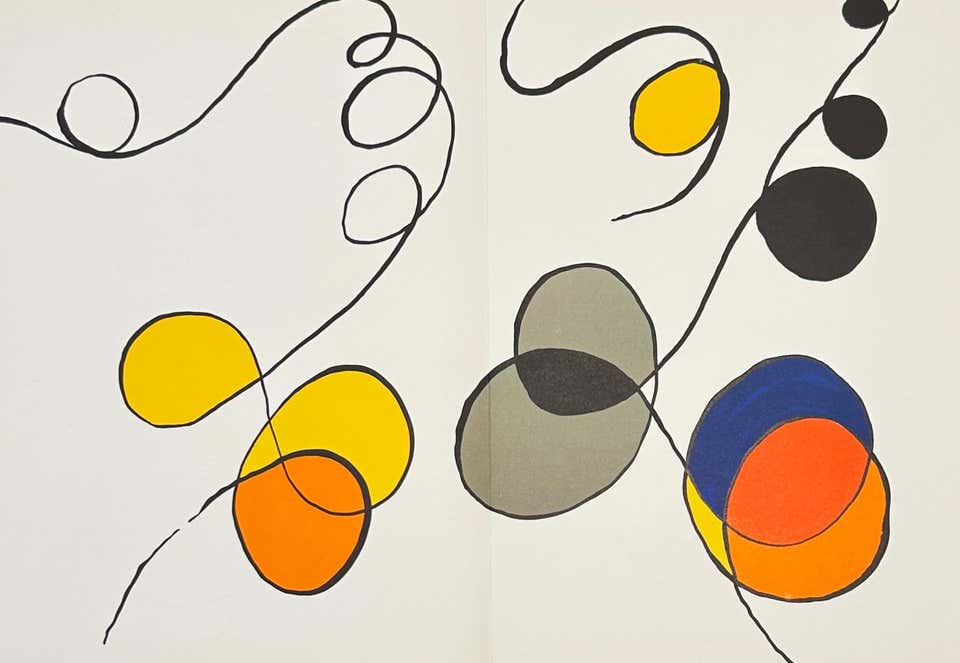 Calder Graphics Vintage Rare XL Original Alexander Calder Museum Exhibition Lithograph ...