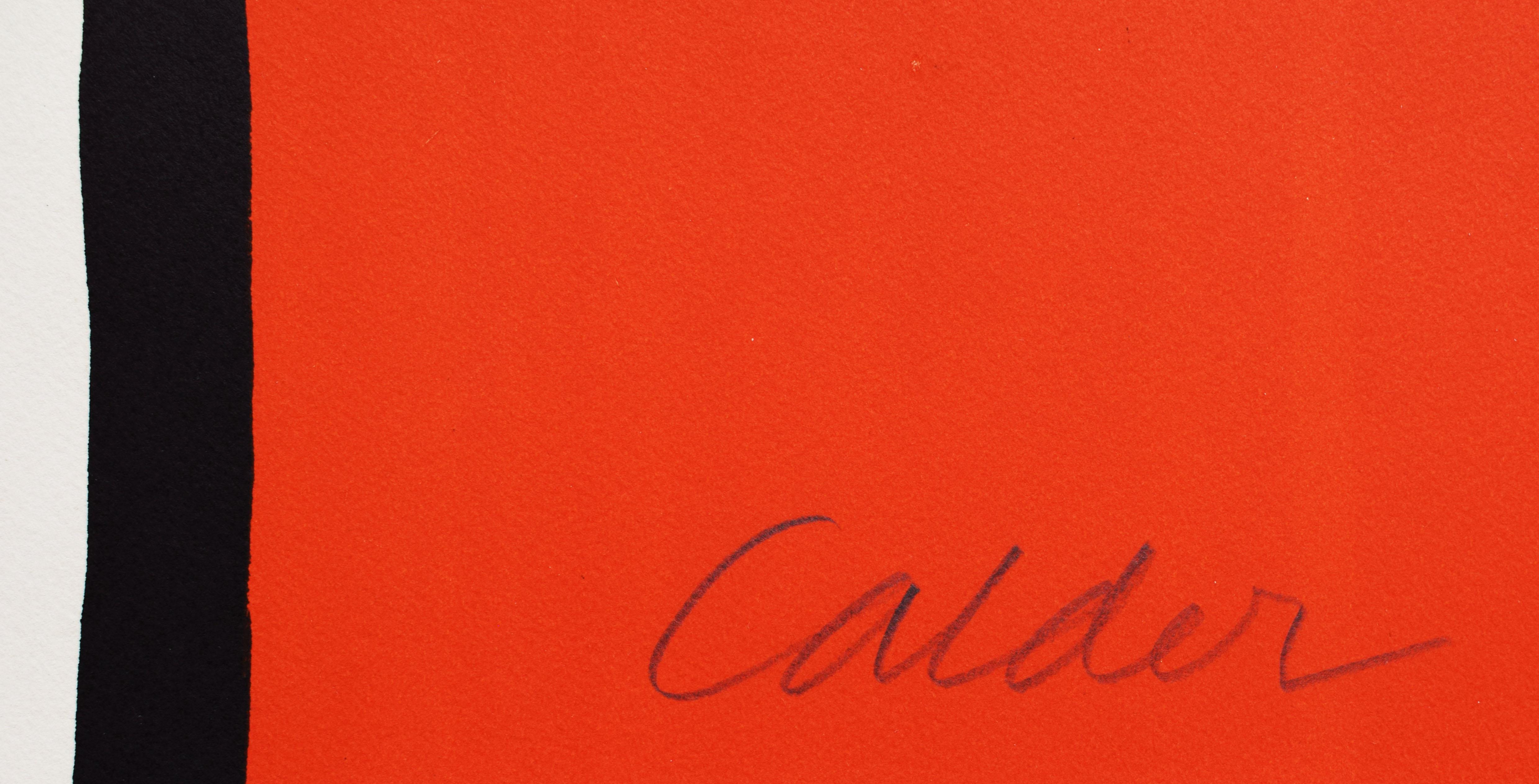 Untitled, from: Graphic Portfolio University of St. Gallen 1963-66 - Kinetic - Black Abstract Print by Alexander Calder