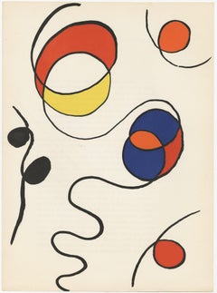 Untitled (orange, blue, red and yellow squiggles)