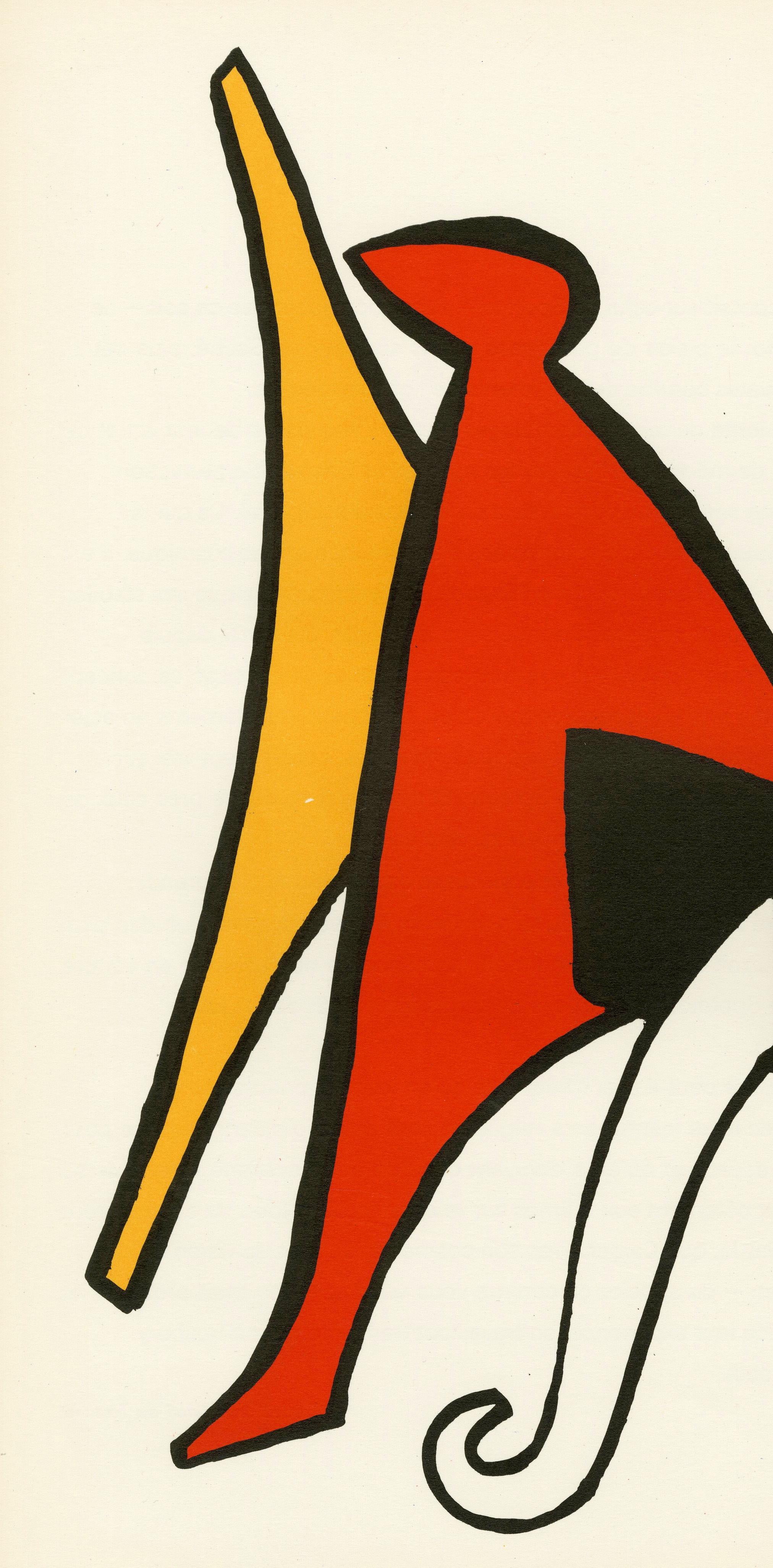 Untitled (Plate 4) DLM - White Abstract Print by Alexander Calder