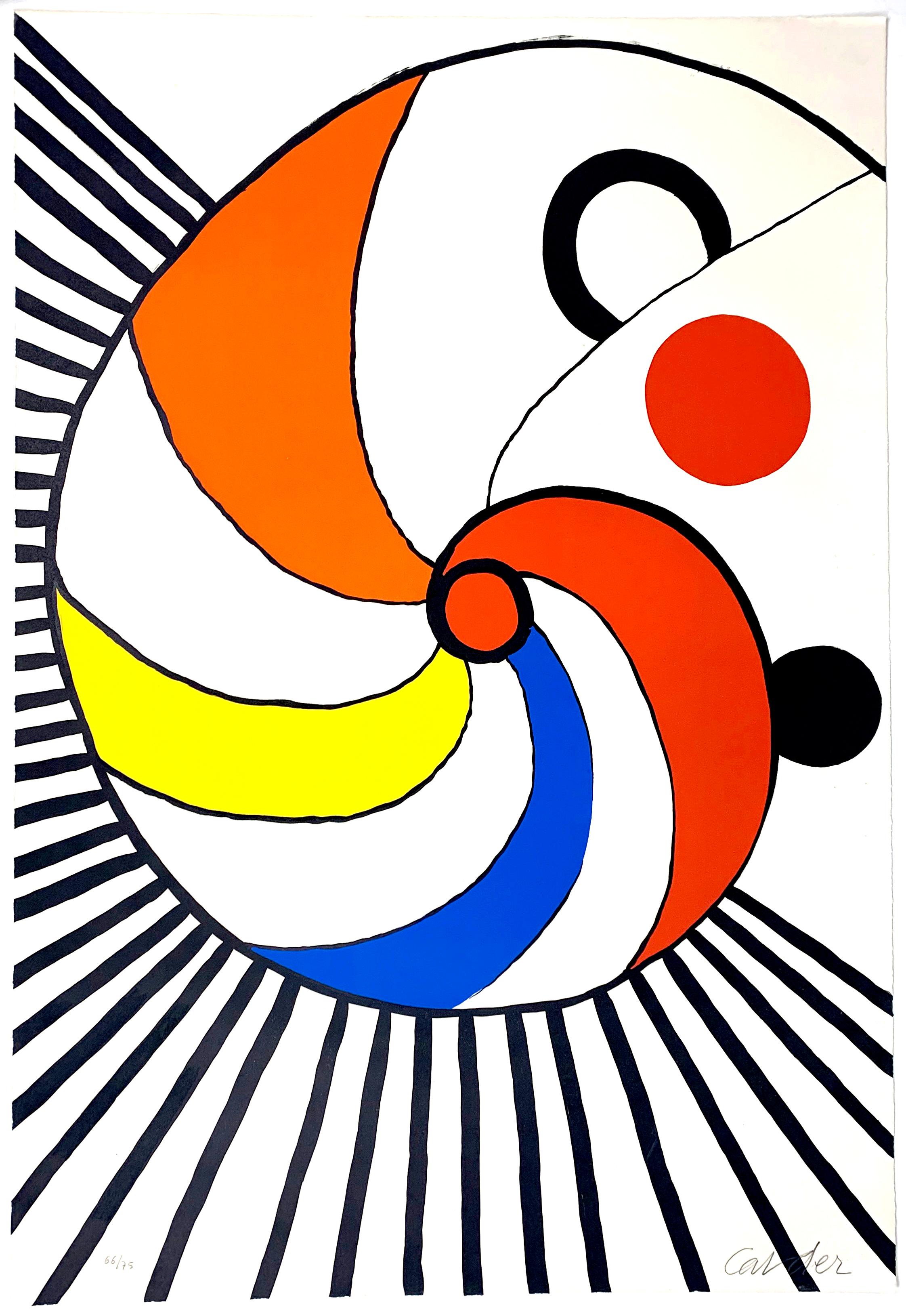 Artist: Alexander Calder
Title: Untitled, Spirale Multicolore
Date: 1975
Lithograph in colors on wove paper
Dimensions: 43 x 30 inches
Signed and numbered 66/75 in pencil 

