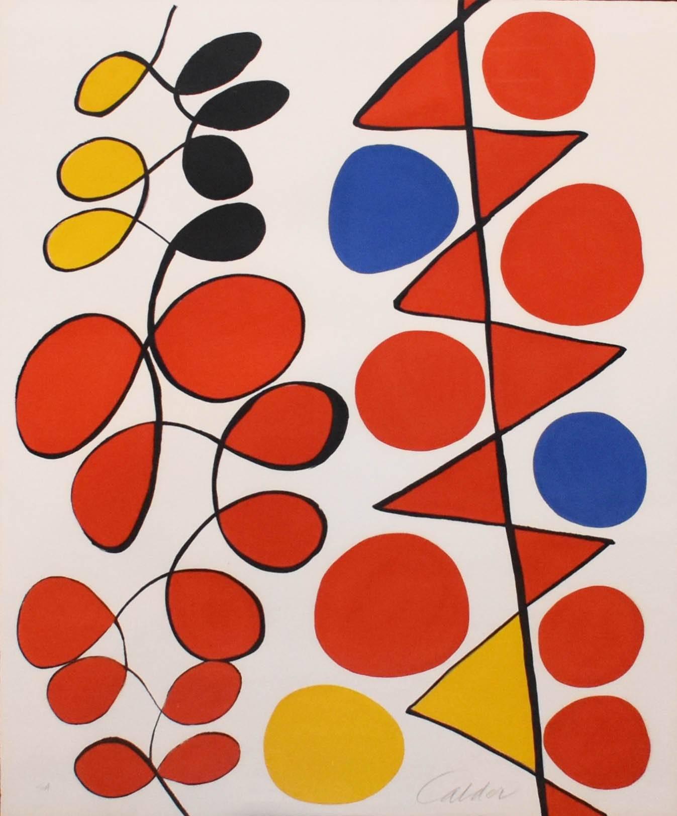 Alexander Calder Abstract Print - Vertical Flags