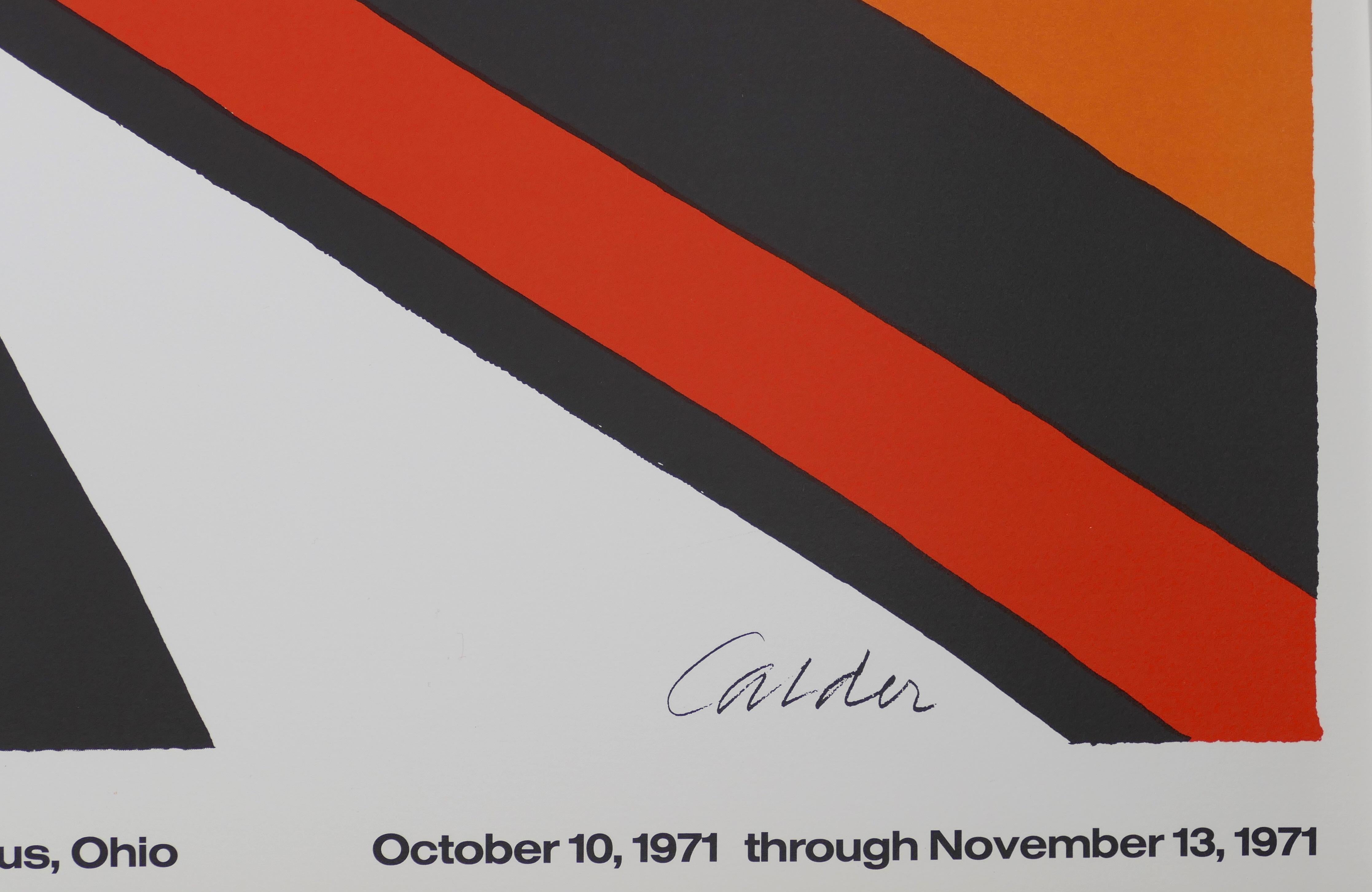 Vintage Exhibition Pace/Columbus Poster - 1971 - Print by Alexander Calder