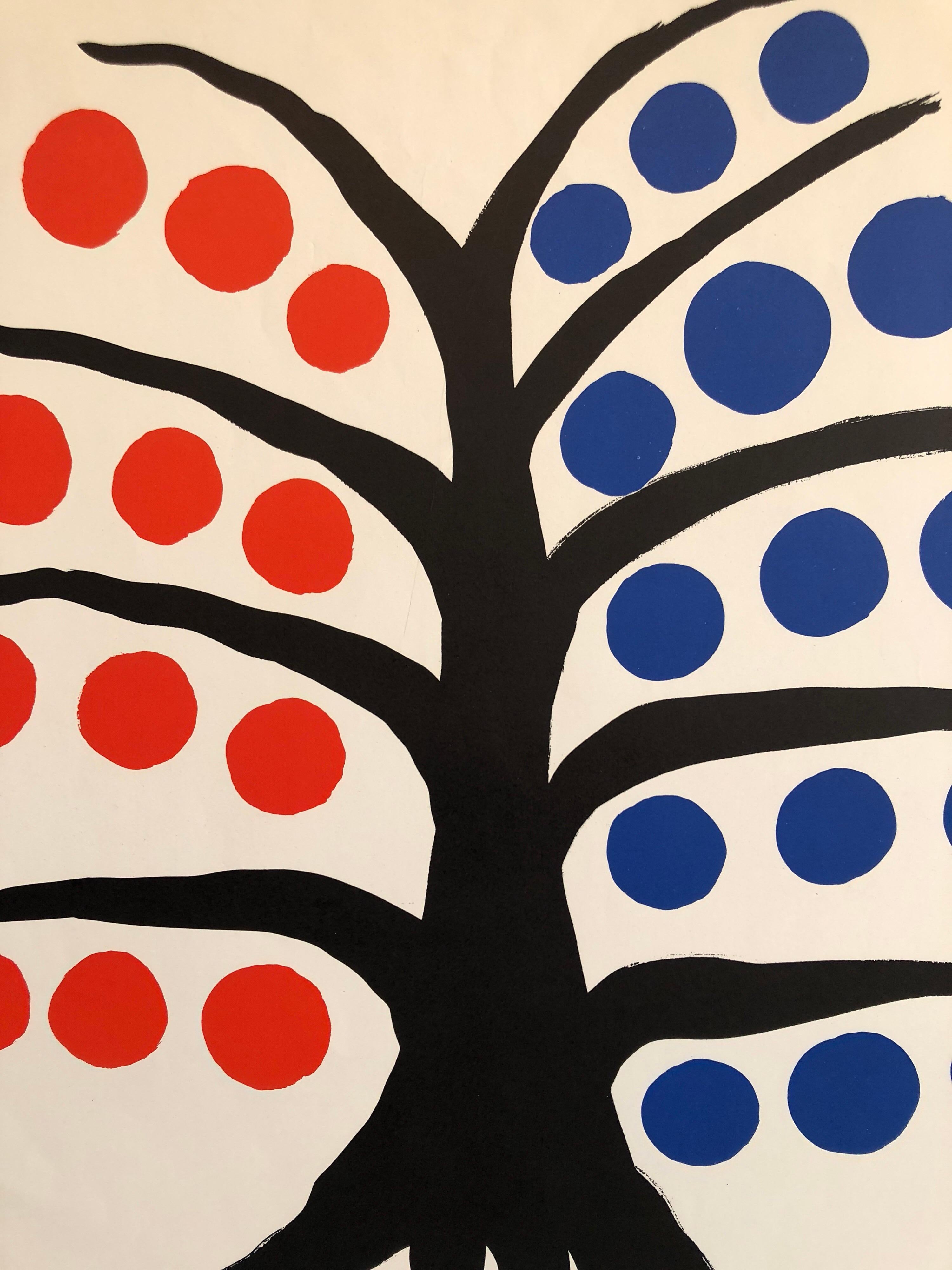 Vintage Poster 1971 Galerie Maeght Arte Paris Tree with Fruit Lithograph - Print by Alexander Calder
