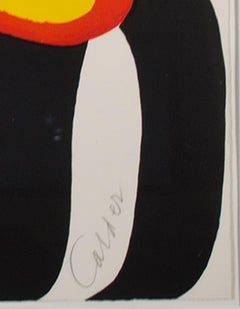"Zebra Jaune et Zebra Noir, " original color lithograph by Alexander Calder