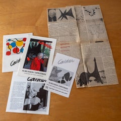 Alexander Calder Rare Tapestry Catalogs, 1970s, Signed