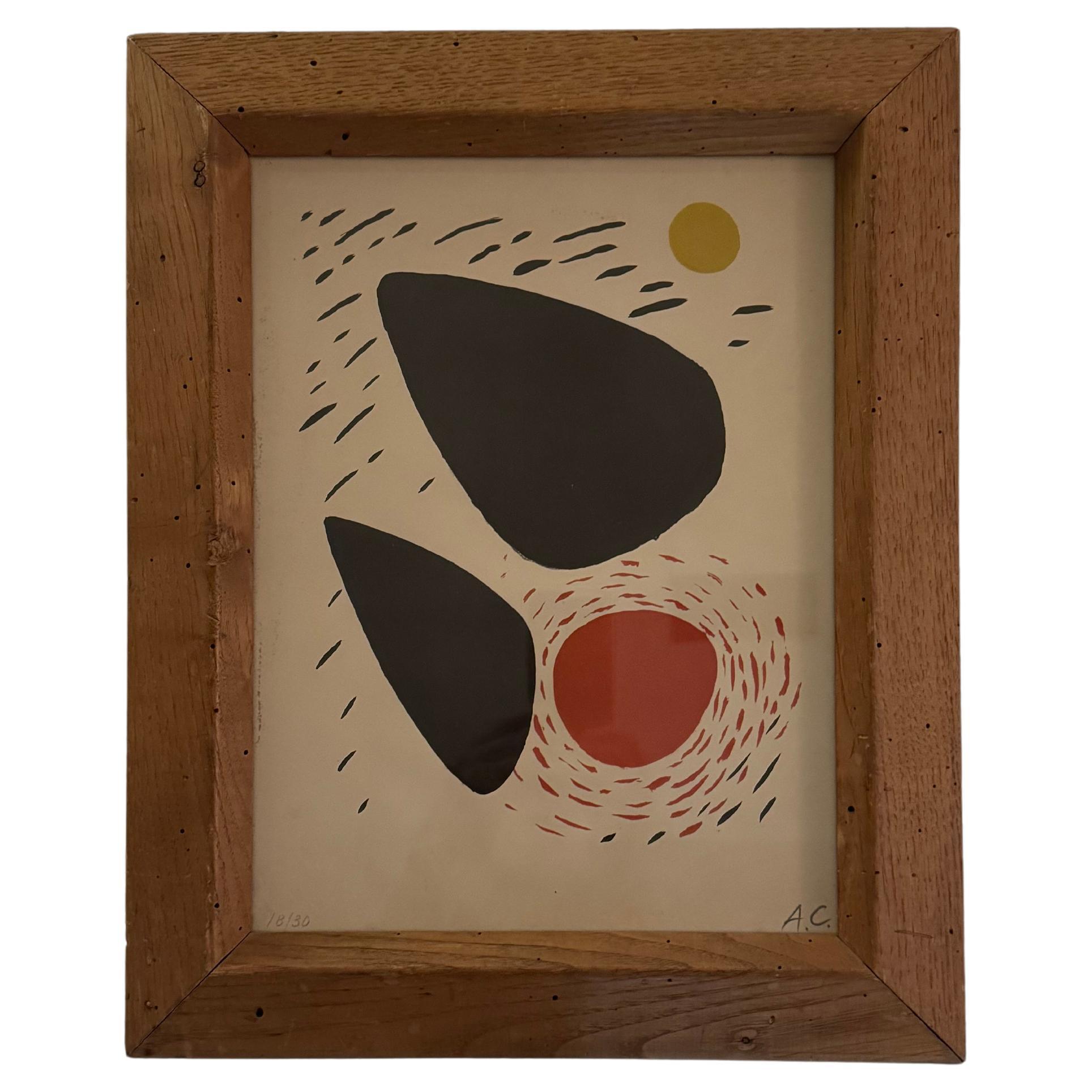 Alexander Calder signed and numbered lithograph For Sale