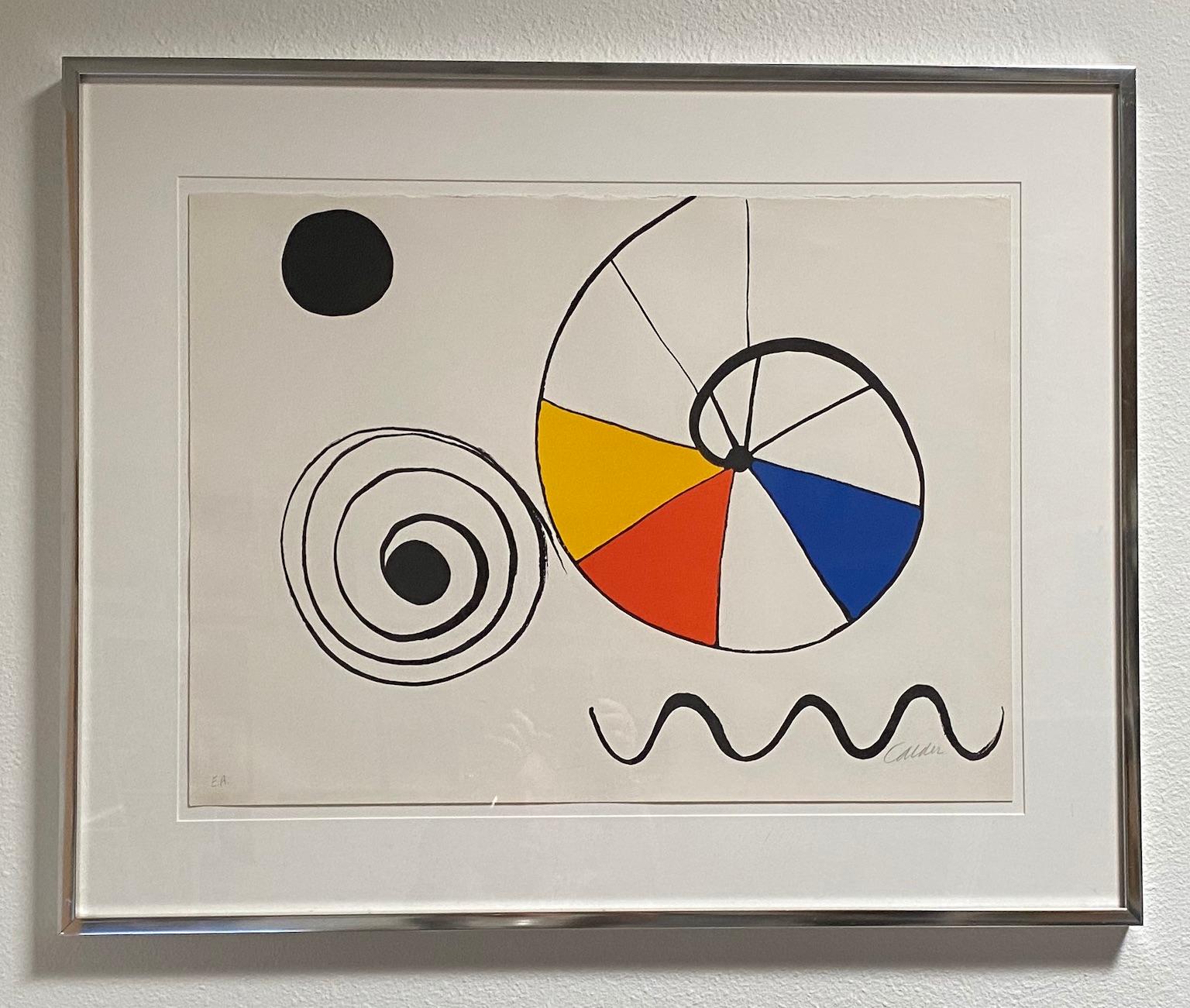 Original Lithograph ALEXANDER CALDER Free Shipping In The US  !!! C.1970 Christmas Tree