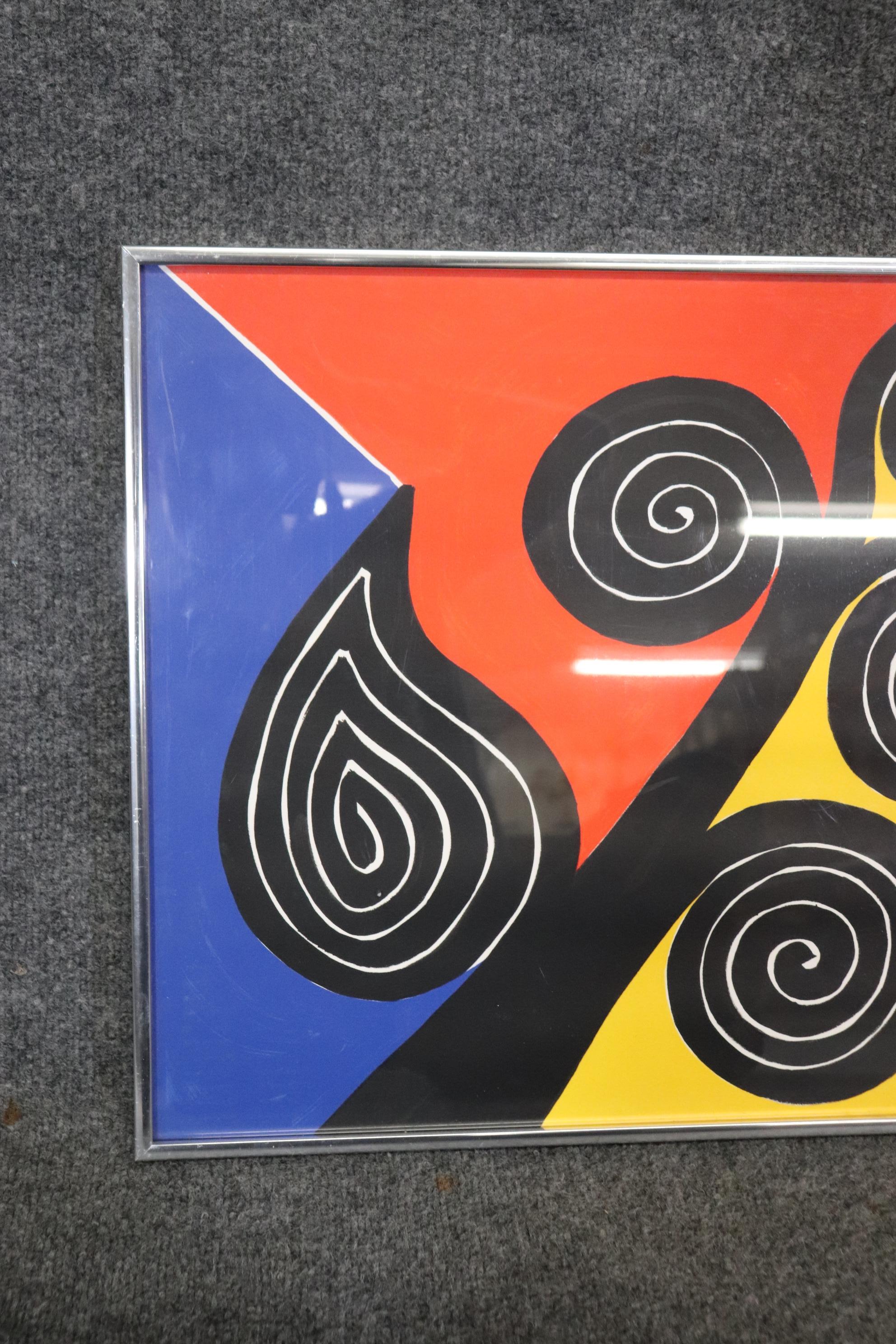 Alexander Calder Signed Framed Abstract Lithograph 3