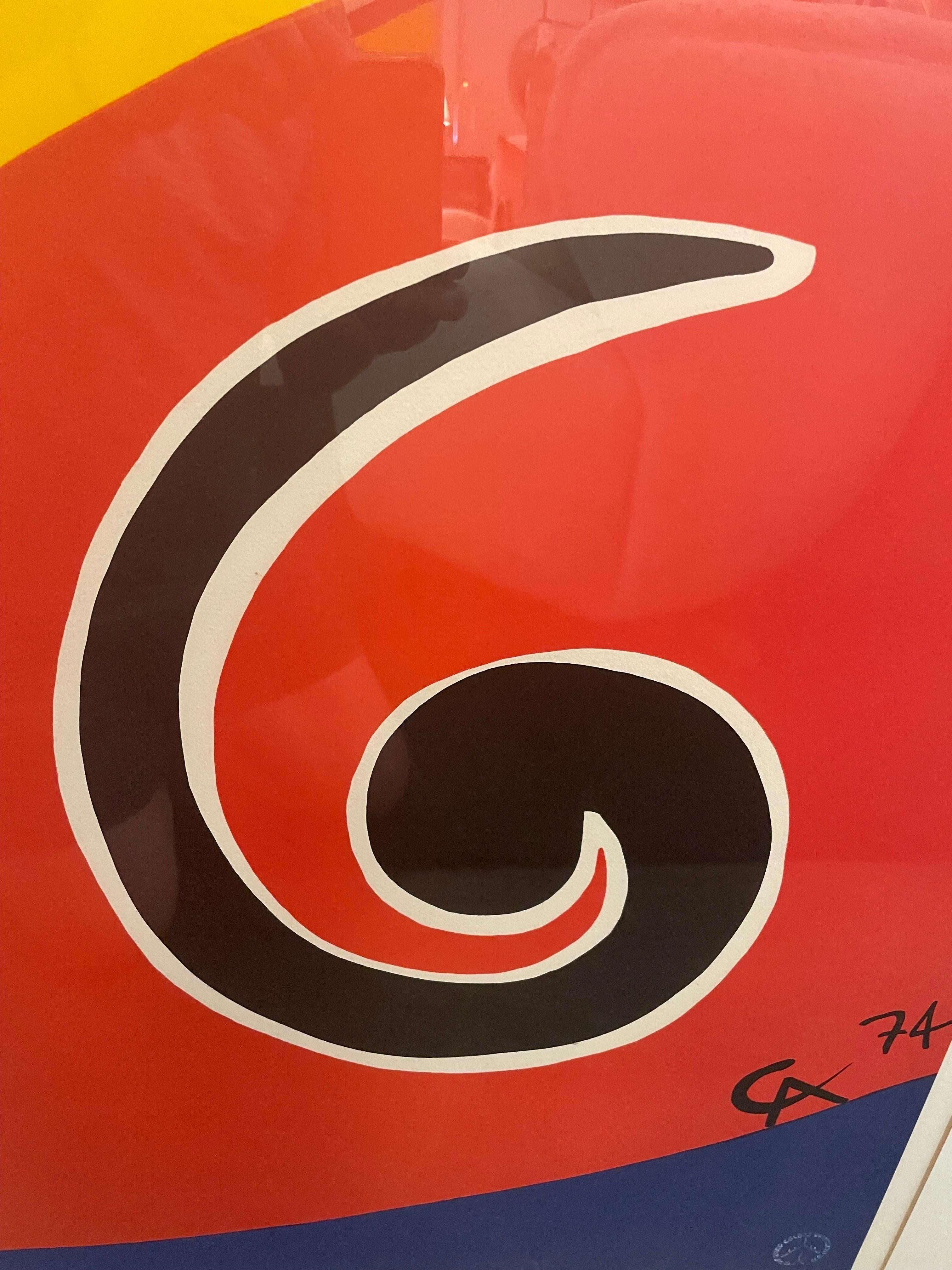 Alexander Calder Litografía vintage firmada y estampada 