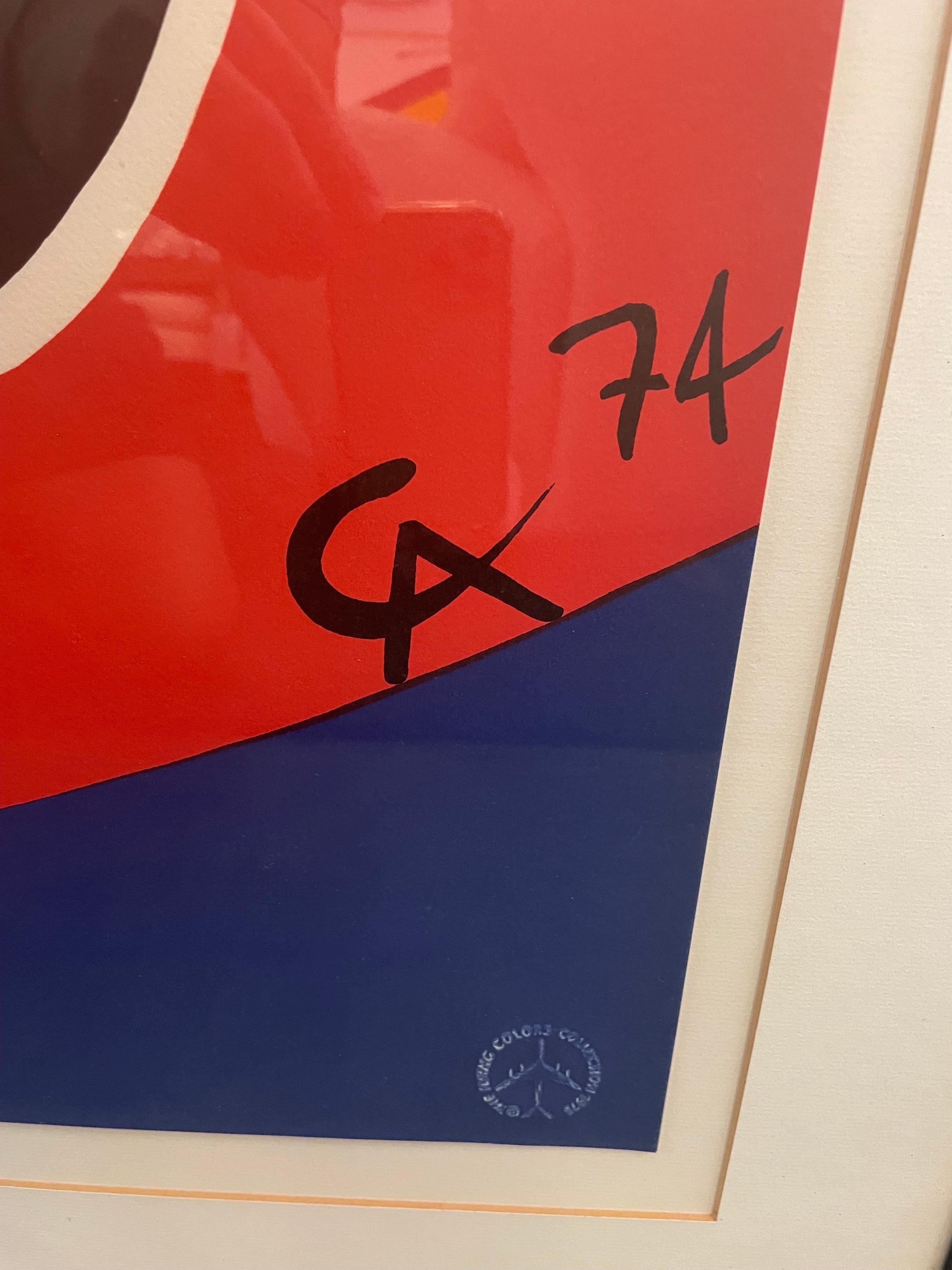 Alexander Calder Litografía vintage firmada y estampada 