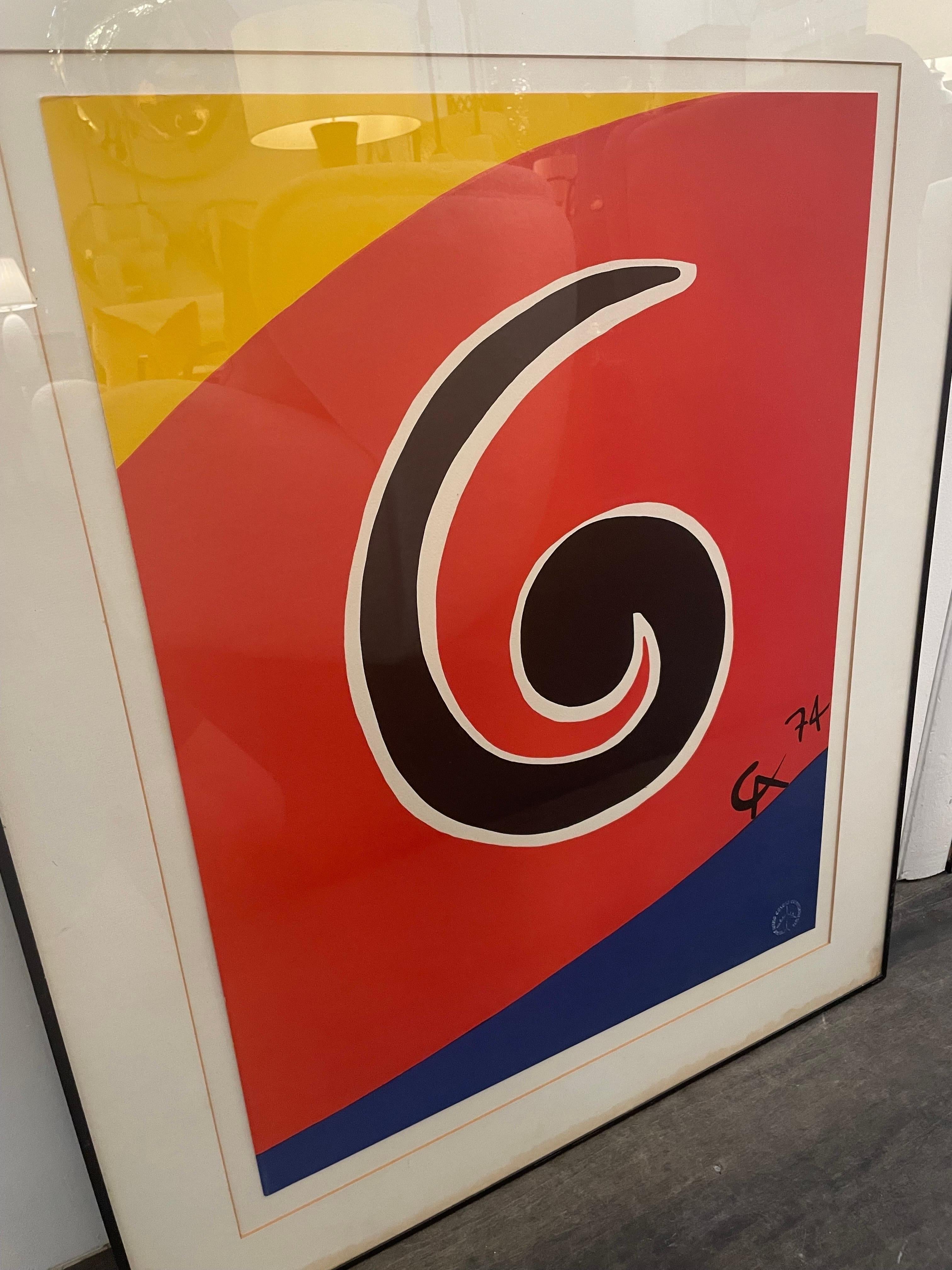Alexander Calder Litografía vintage firmada y estampada 