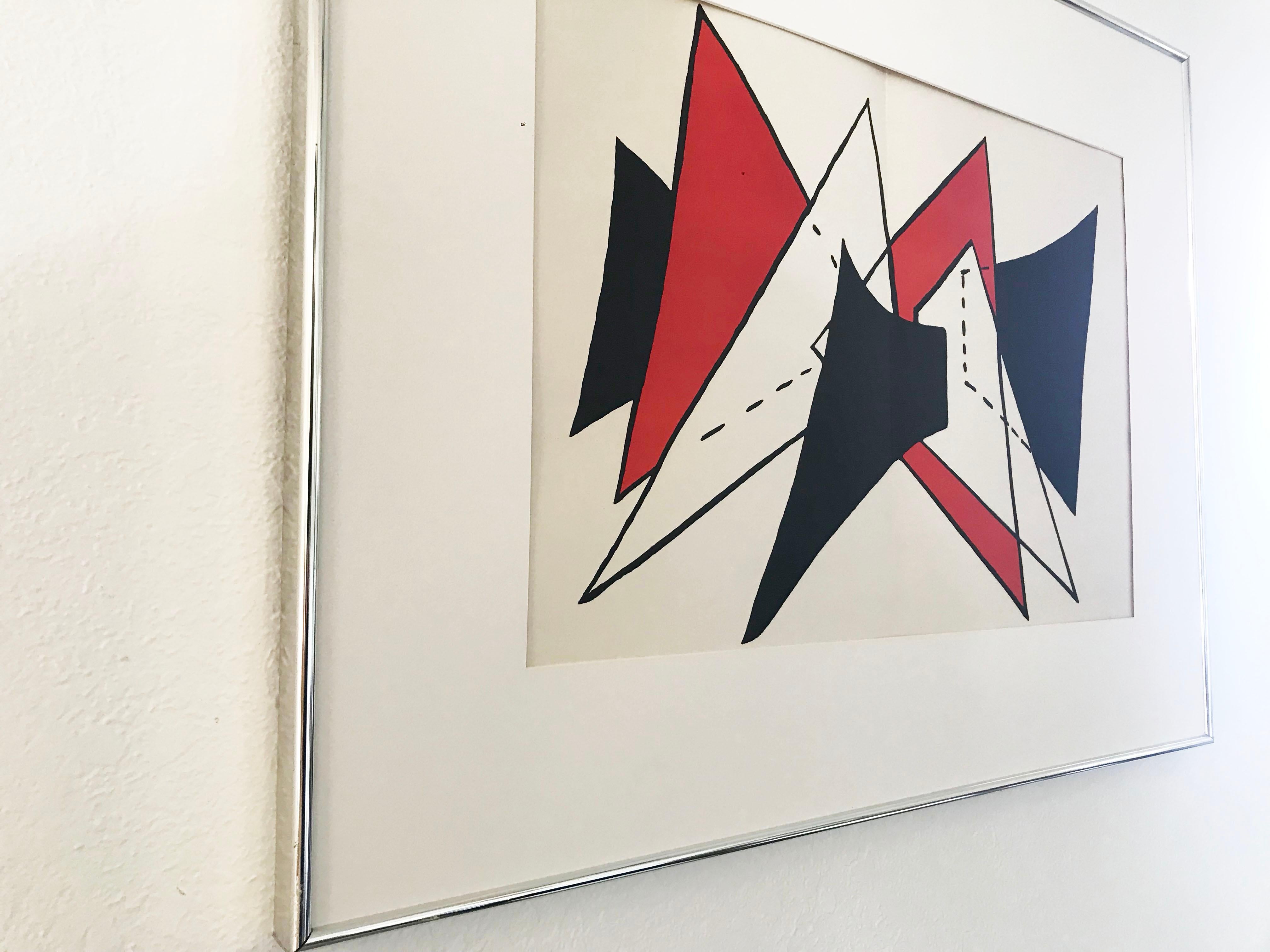 Mid-Century Modern Lithographie « Stabile ii » d'Alexander Calder pour Drriere Le Miroir, 1976 en vente